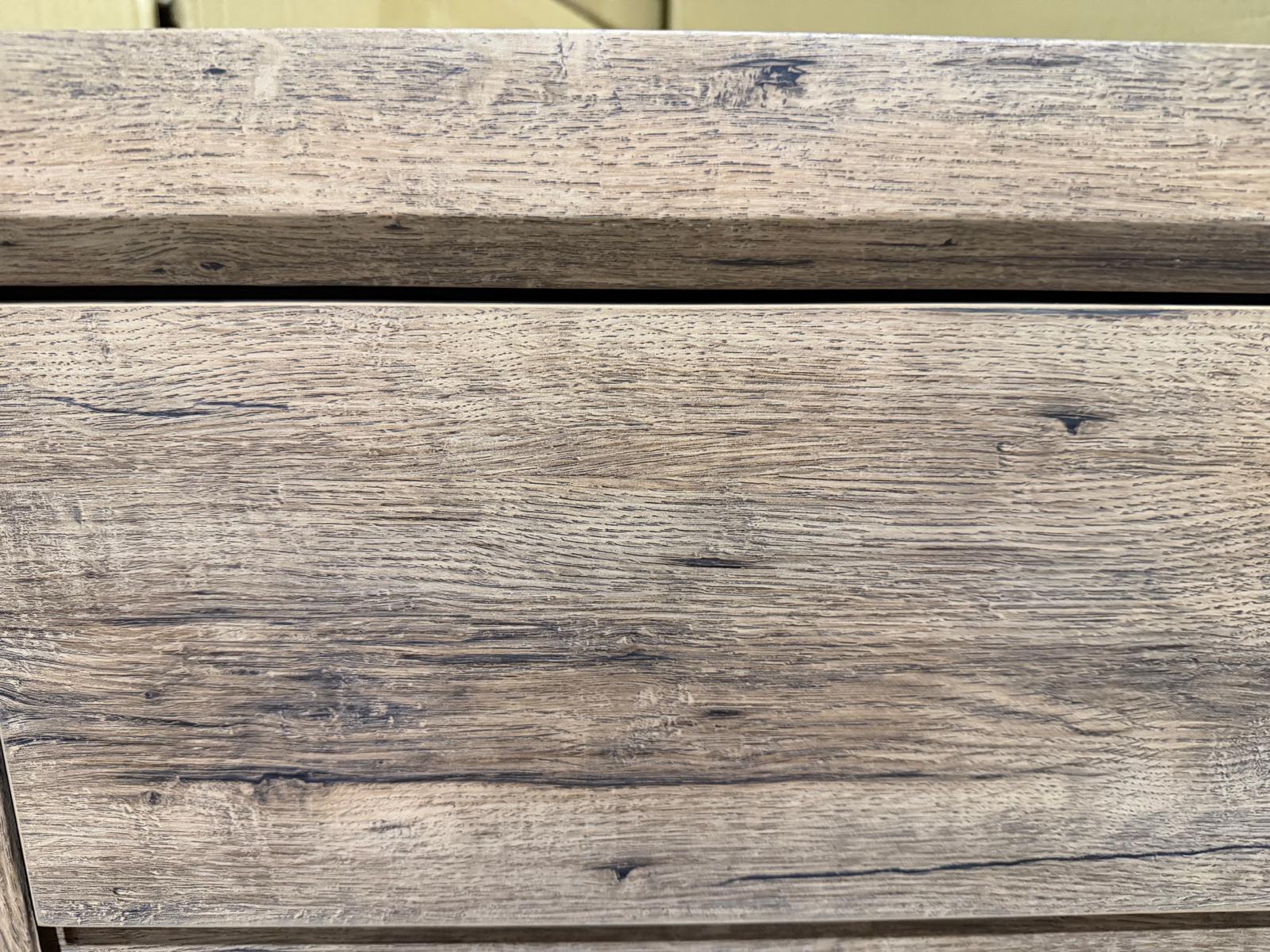 Manly frank bed side chest in rustic walnut