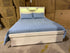 Atlanta King size bed in grey wash finish lift up storage