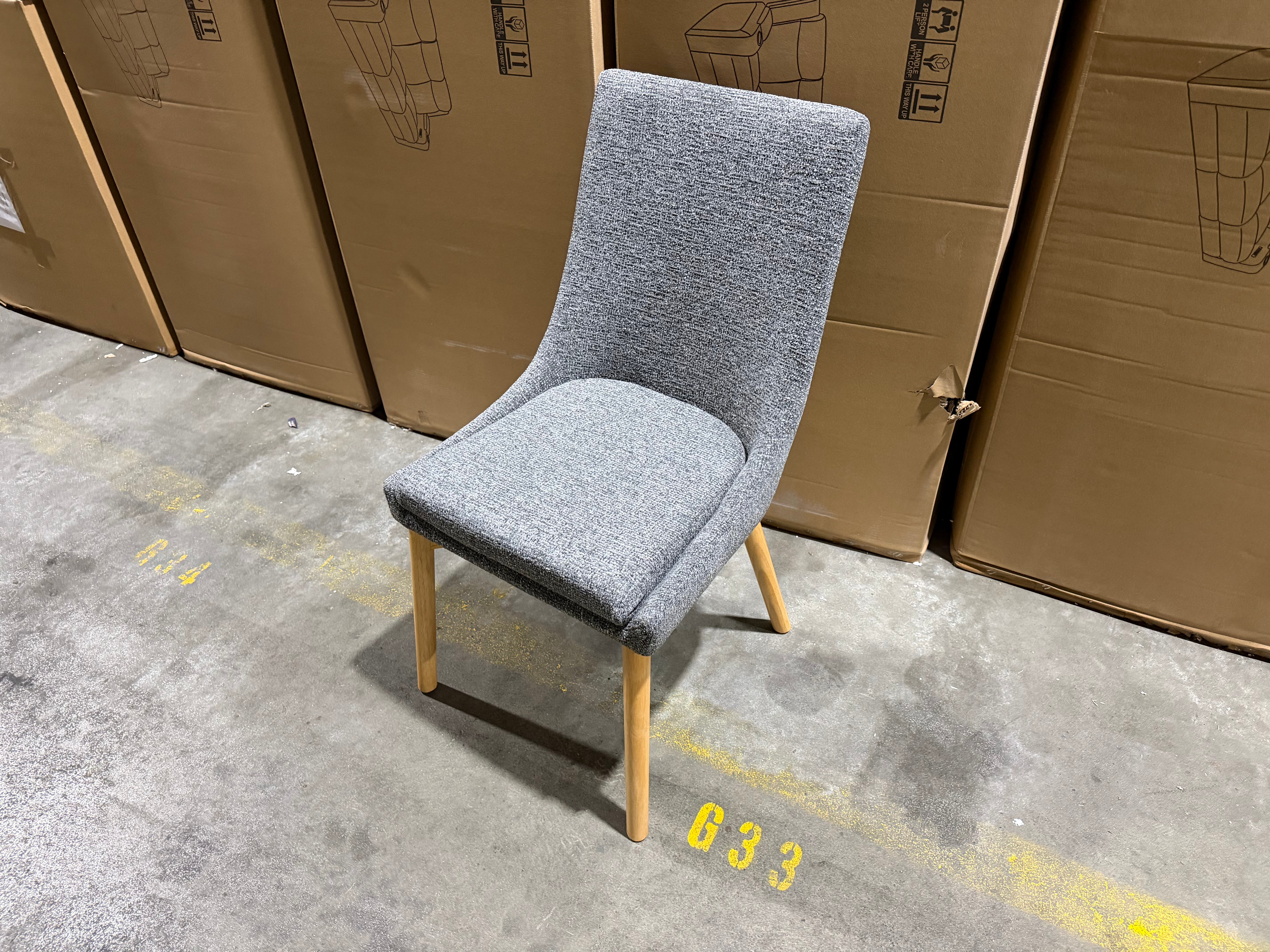 Milano Dining Chair Dark Grey With Oak Colour Leg