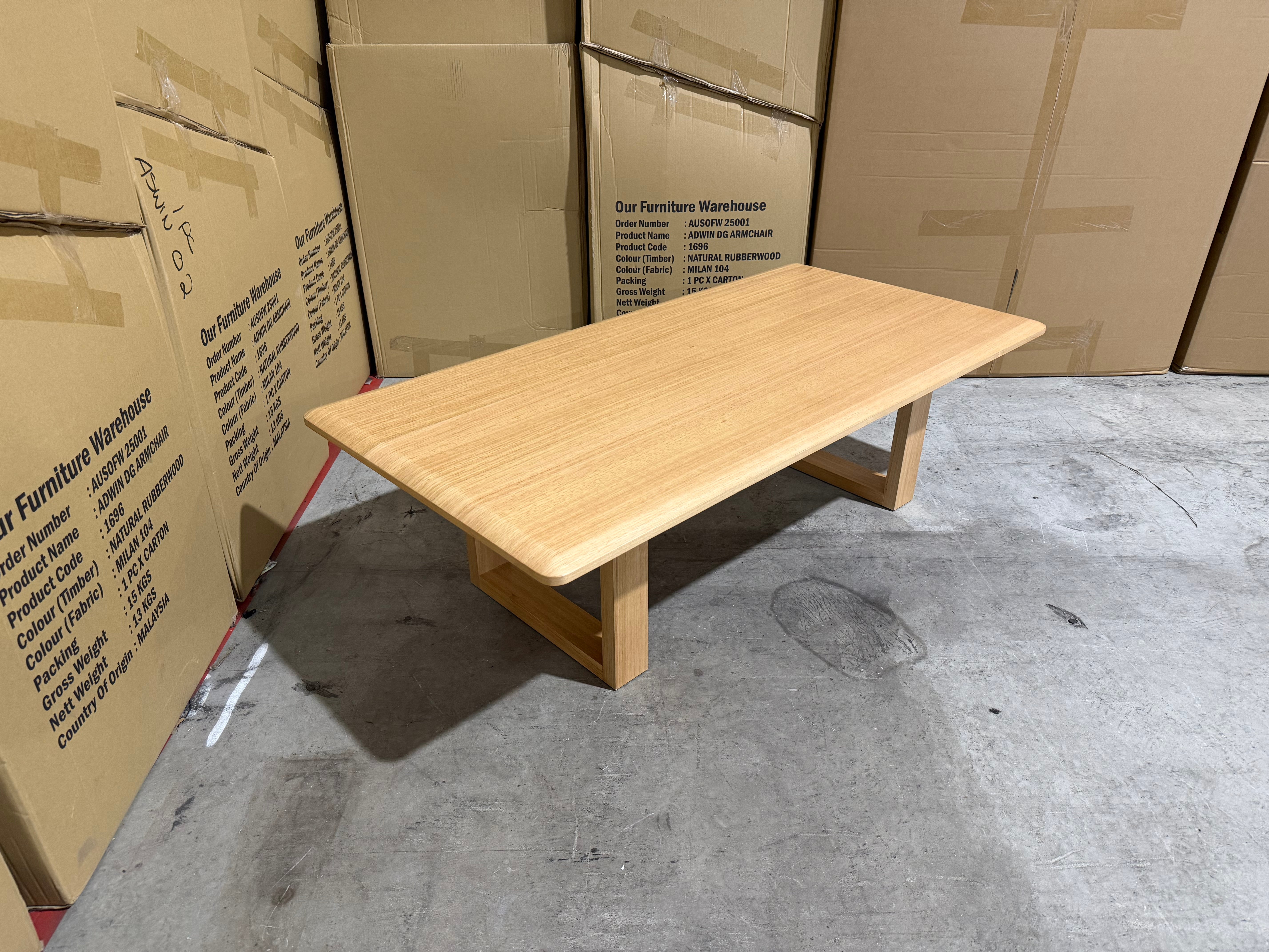 Mitcham Coffee Table in natural Tassie Oak Dining Range