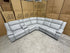 Kenso 6pce modular Lounge with 2 Dual Motion Recliners Soft Rhino Light Grey