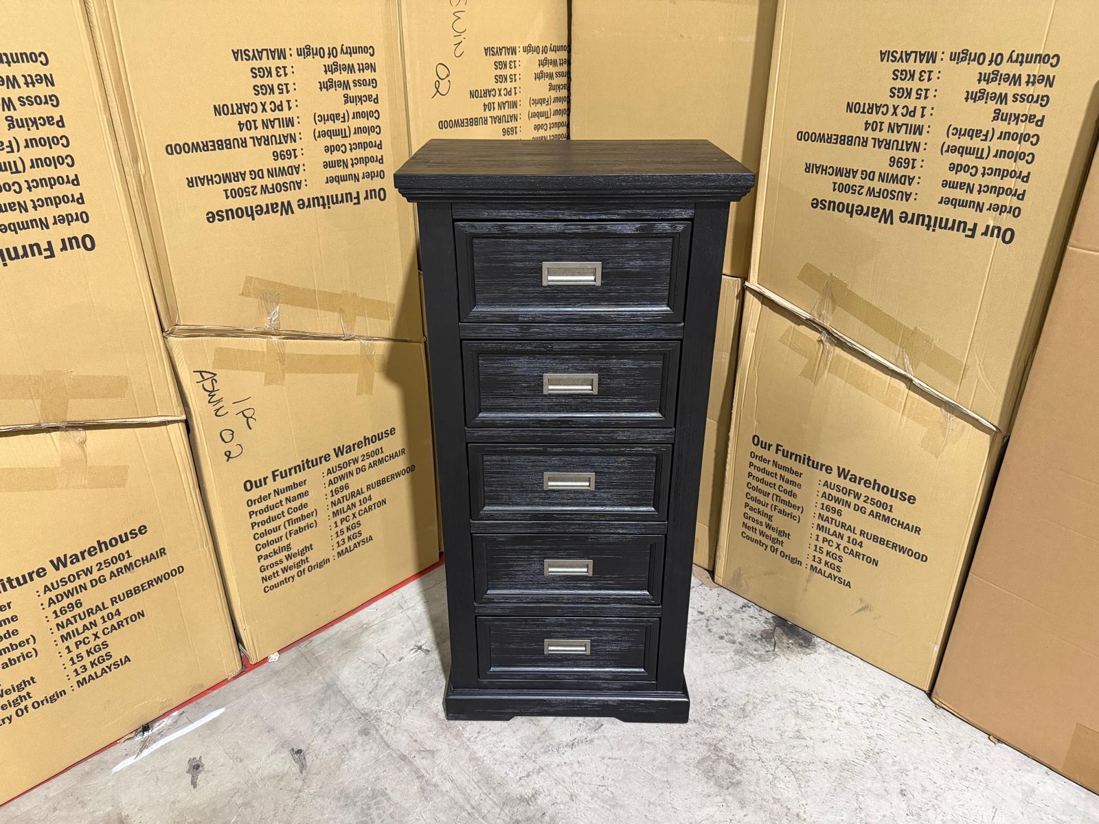 Calloway high Lingerie chest in black