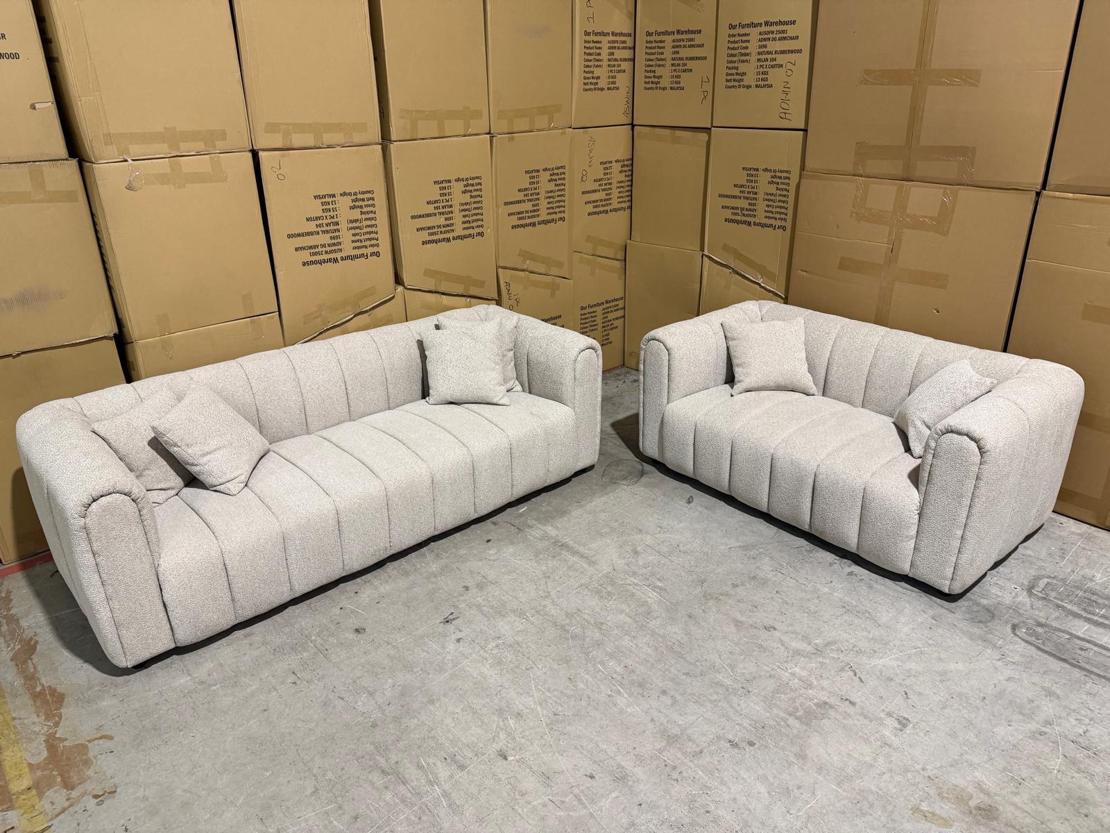 Estella 3+2 Sofa Package In Sandy beach