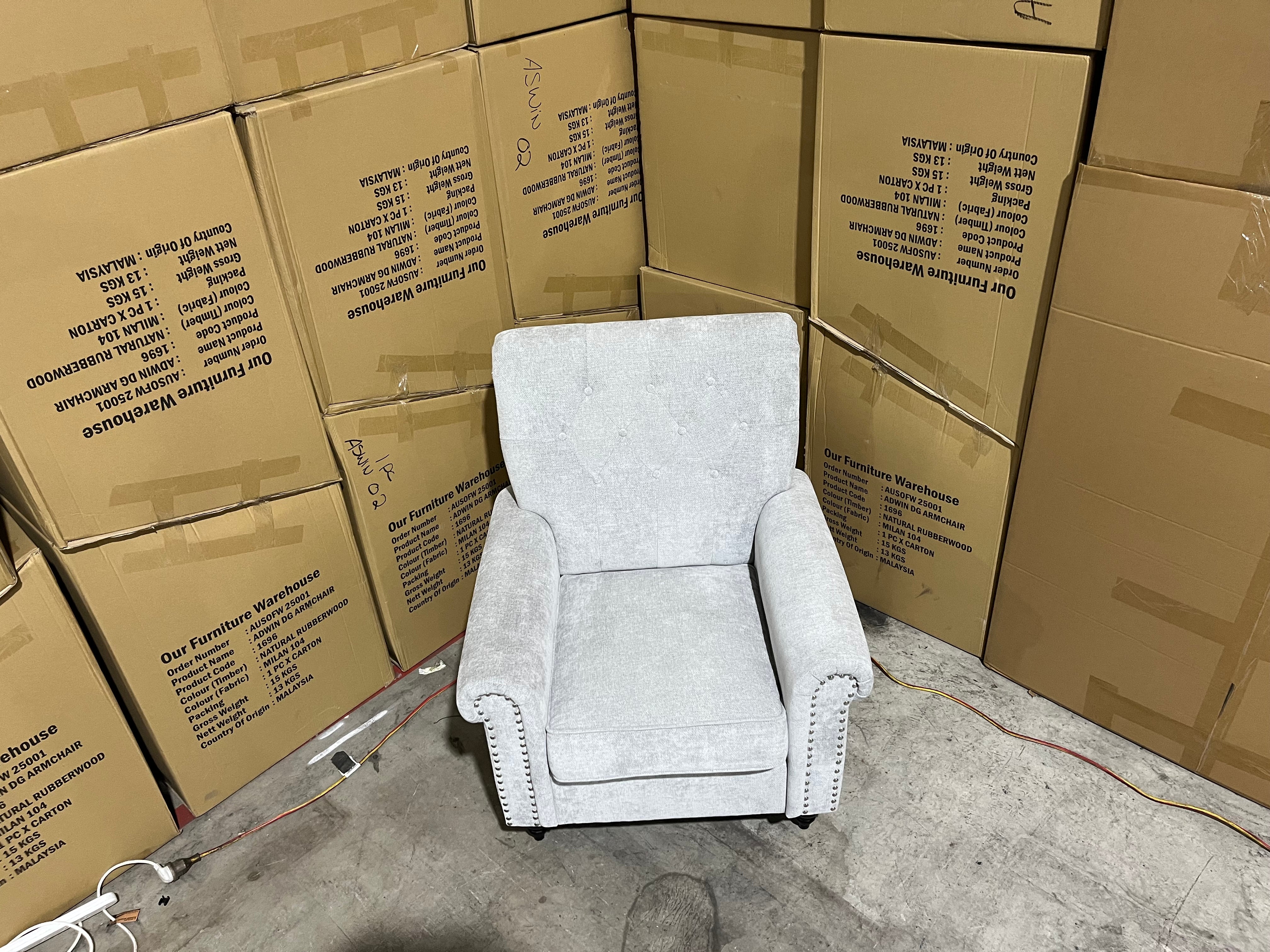 Jester single accent chair in Super glamour fifty shades