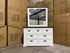 Hamptons dressing table and mirror two tone finish