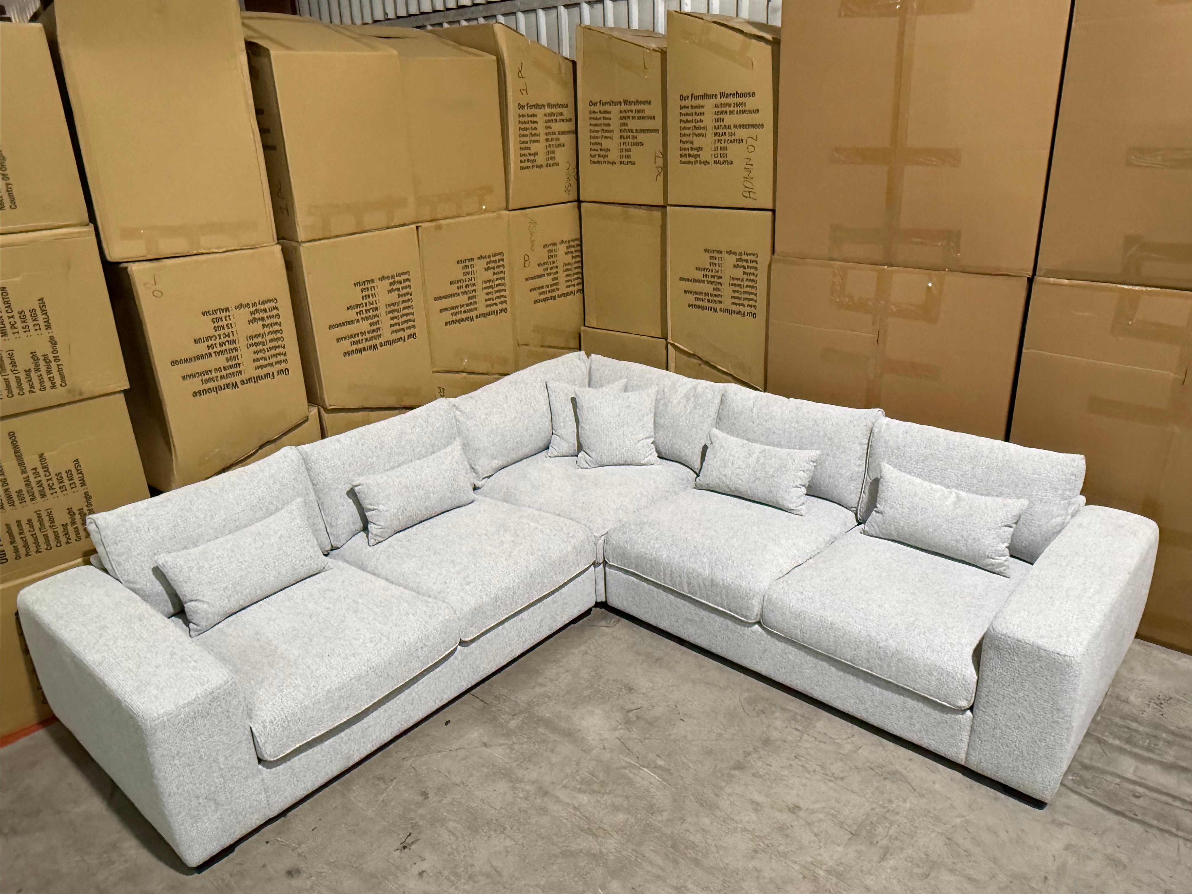 Roslea 3 PCE Corner lounge In Pebble