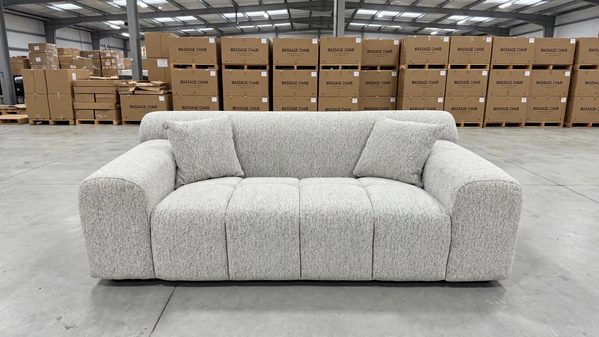 Bobbi 3+2+ Ottoman In Grey