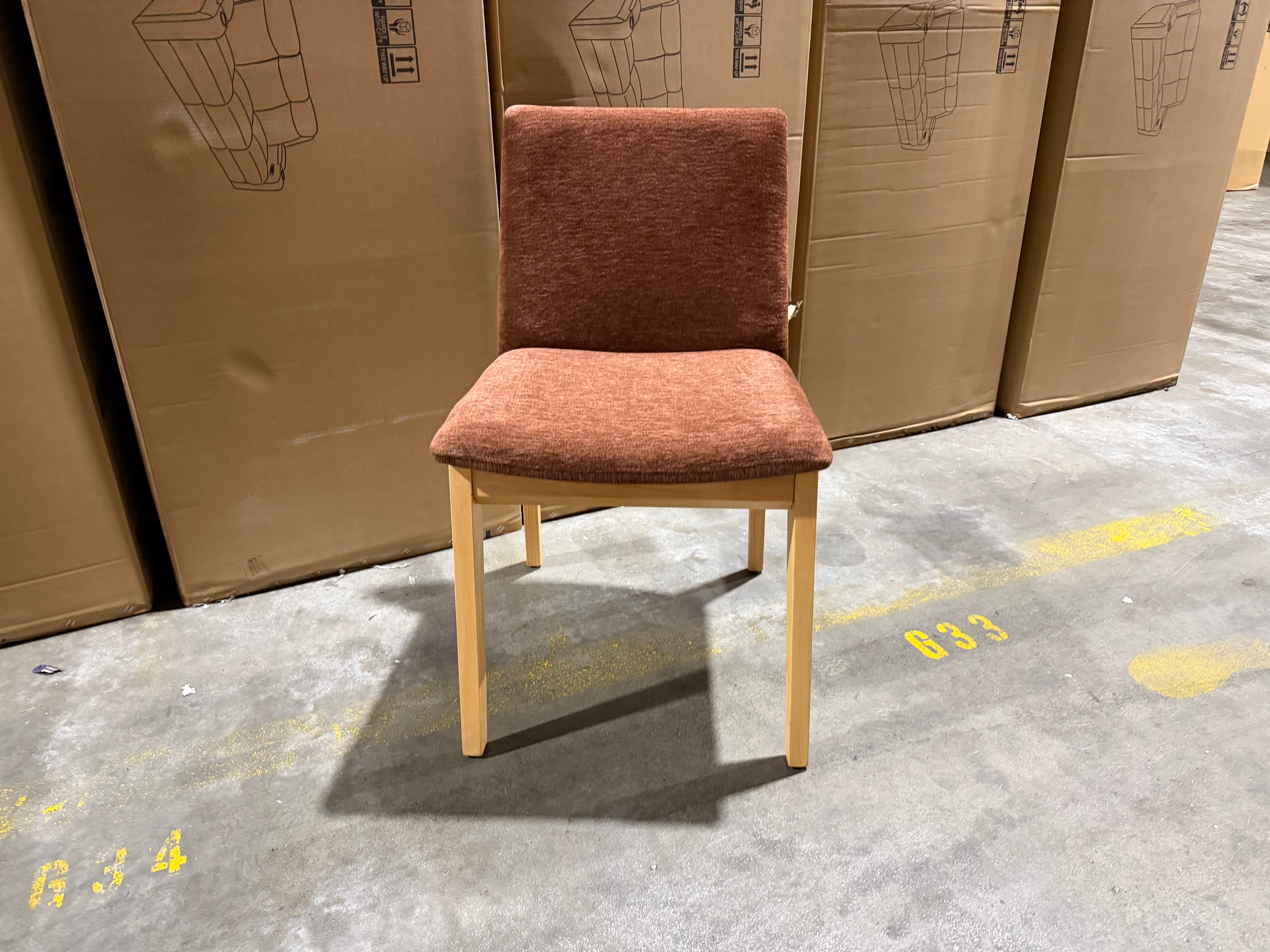 Alexa Dining Chair Rust Upholstery