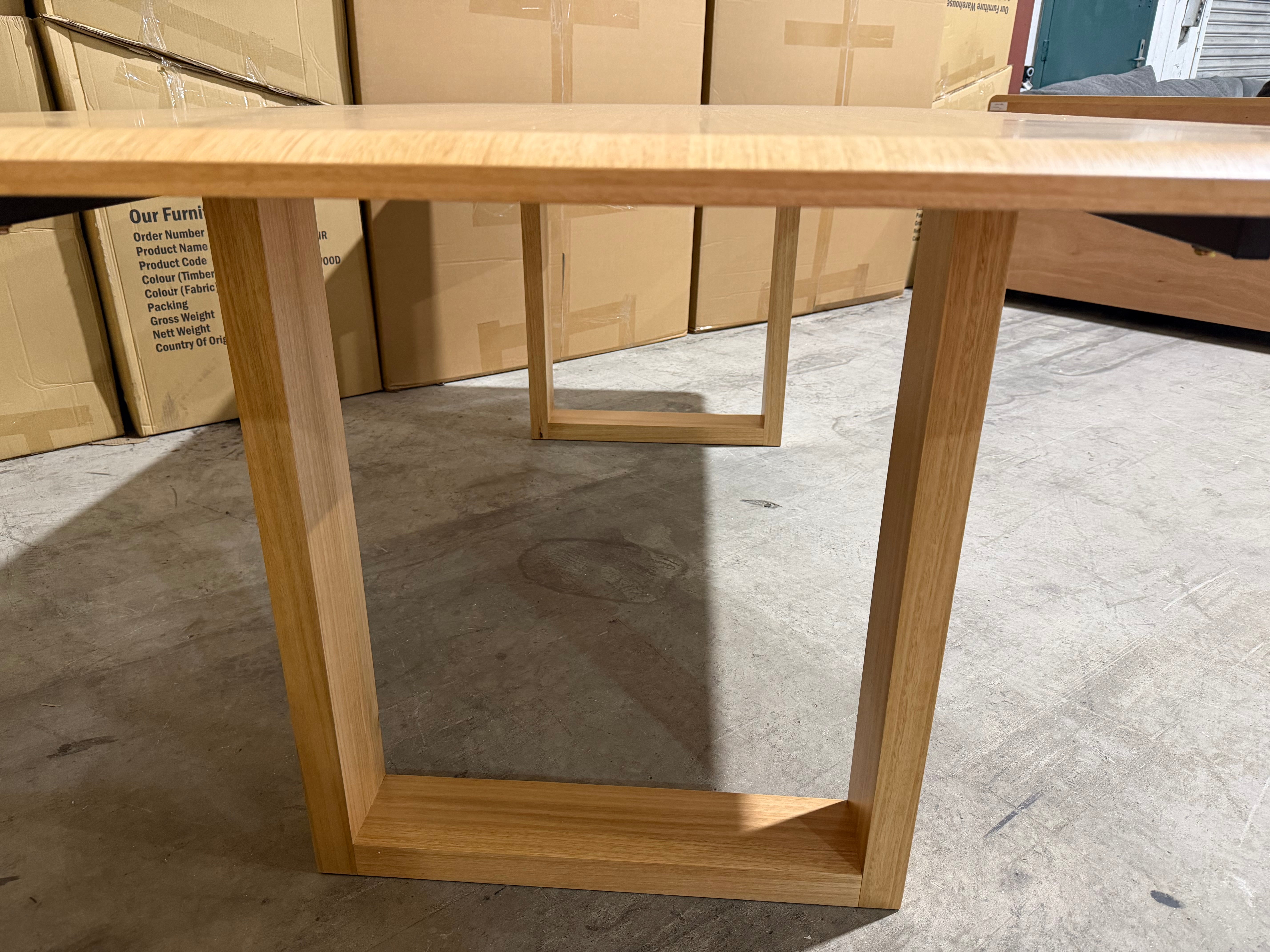 Mitcham 2100 Dining Table in natural Tassie Oak Dining Range