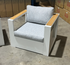 Sonata 4pce outdoor lounge 3 seater 2x chairs and coffee table white frame