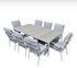 Lucia 9 pce outdoor setting extension table    8x chairs