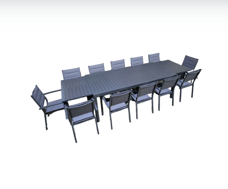 Bonnie 13pce Out door Setting extension Table & 12 Chairs