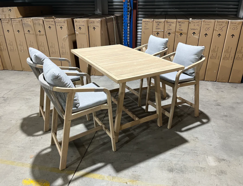 Austin 5pce outdoor bar setting smoke white 1590x900 table 4x bar chairs