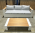 Sonata 4pce outdoor lounge 3 seater 2x chairs and coffee table white frame
