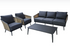 Boulevard 4pce outdoor lounge inc 3 seater 2x singles and coffee table