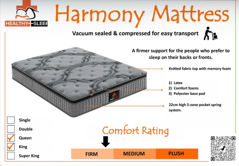 Harmony Mattress 2 Sizes