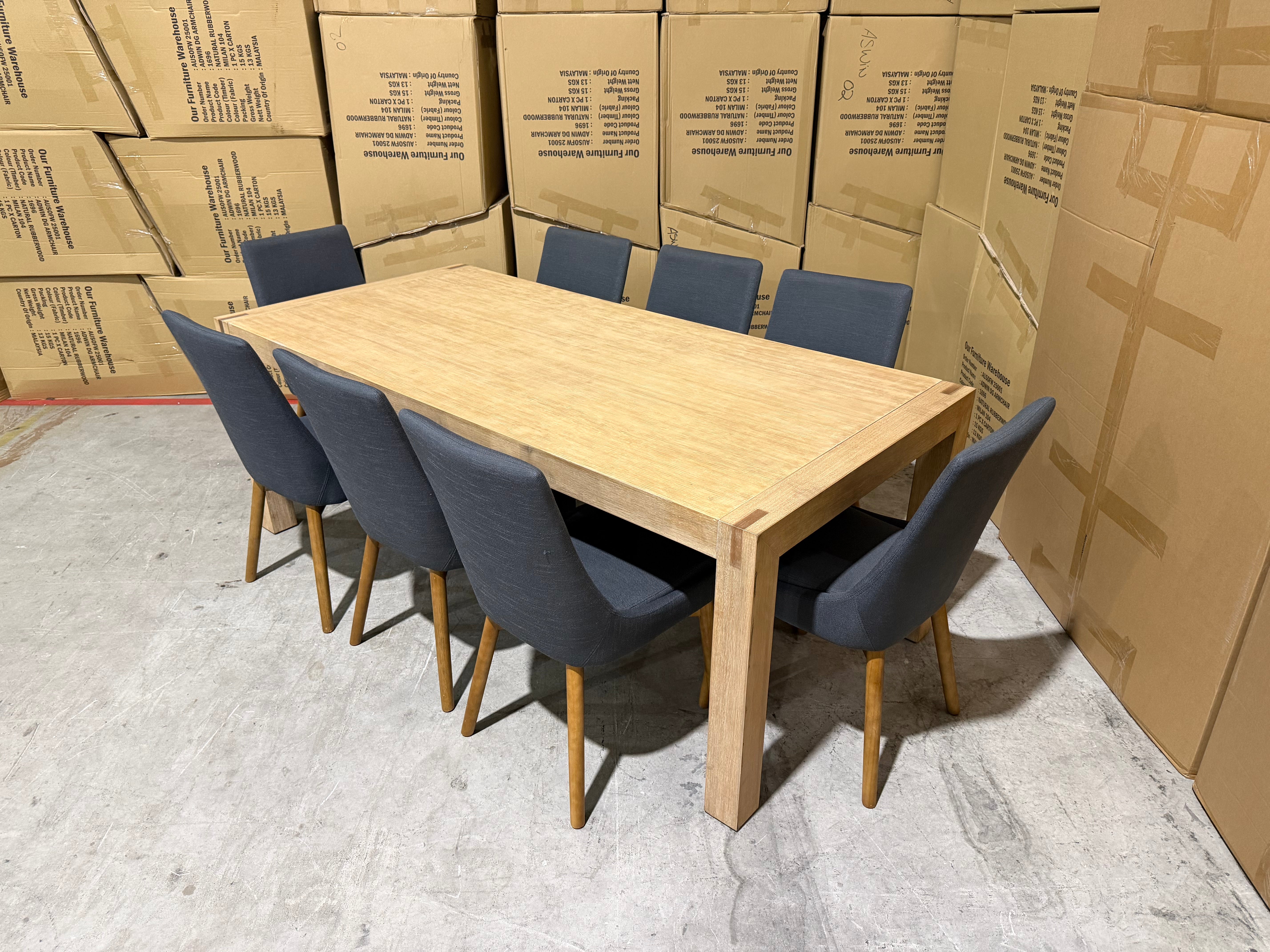 Crystalbrook 9 Piece Package with Crystalbrook Dining Chairs