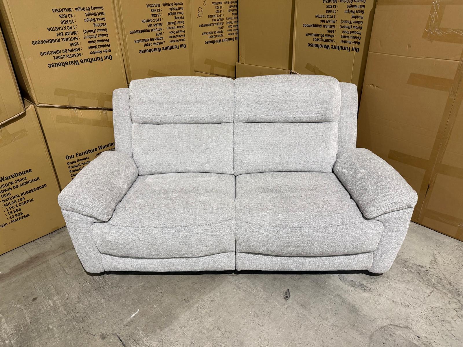 Pilot 2 Seater With Manual Recliners Light Grey