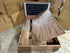 Manly Frank King size bed with gas lift storage and LED lights in ric walnut