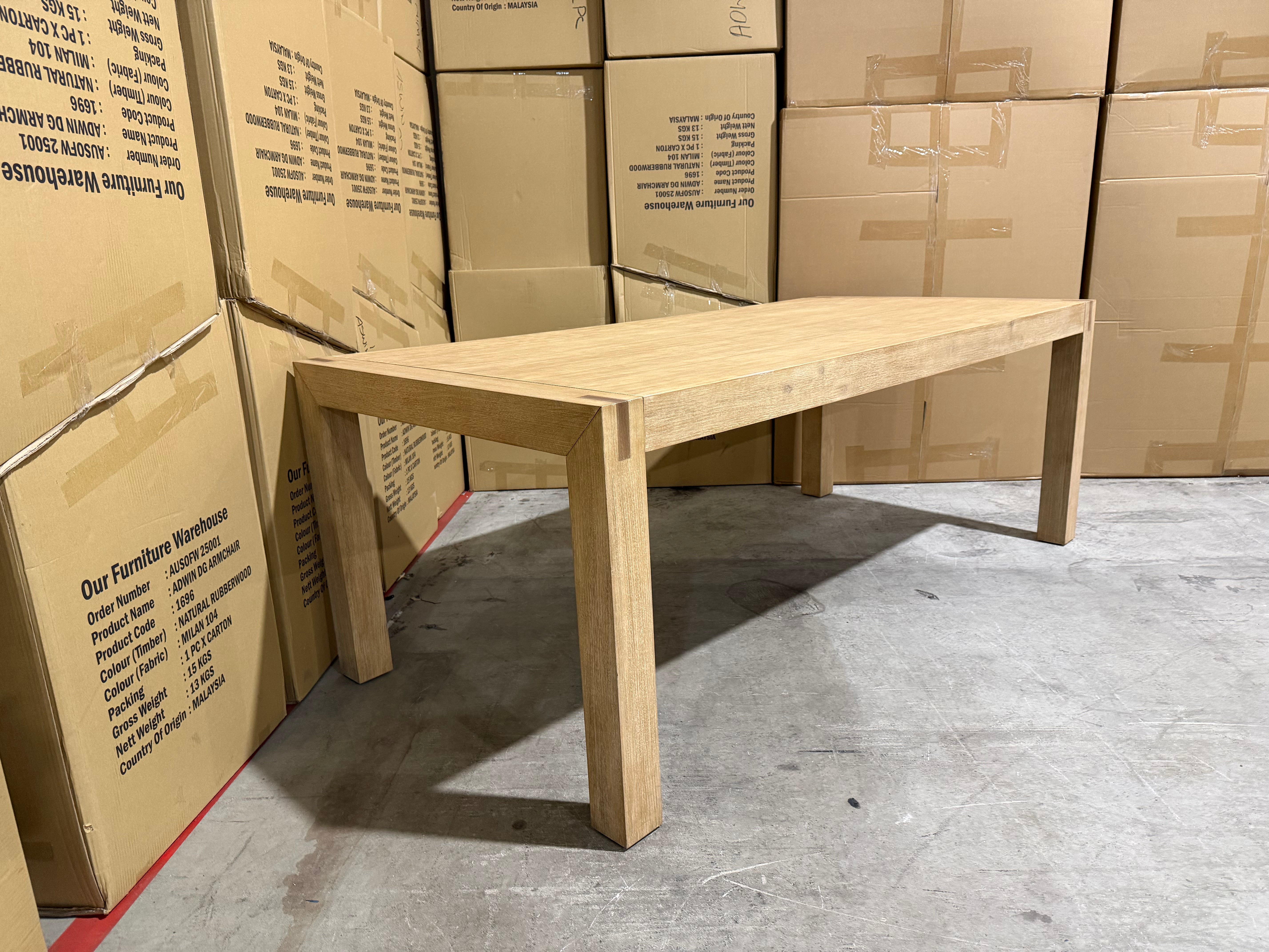 Crystal brook 2100 dining table acacia timber