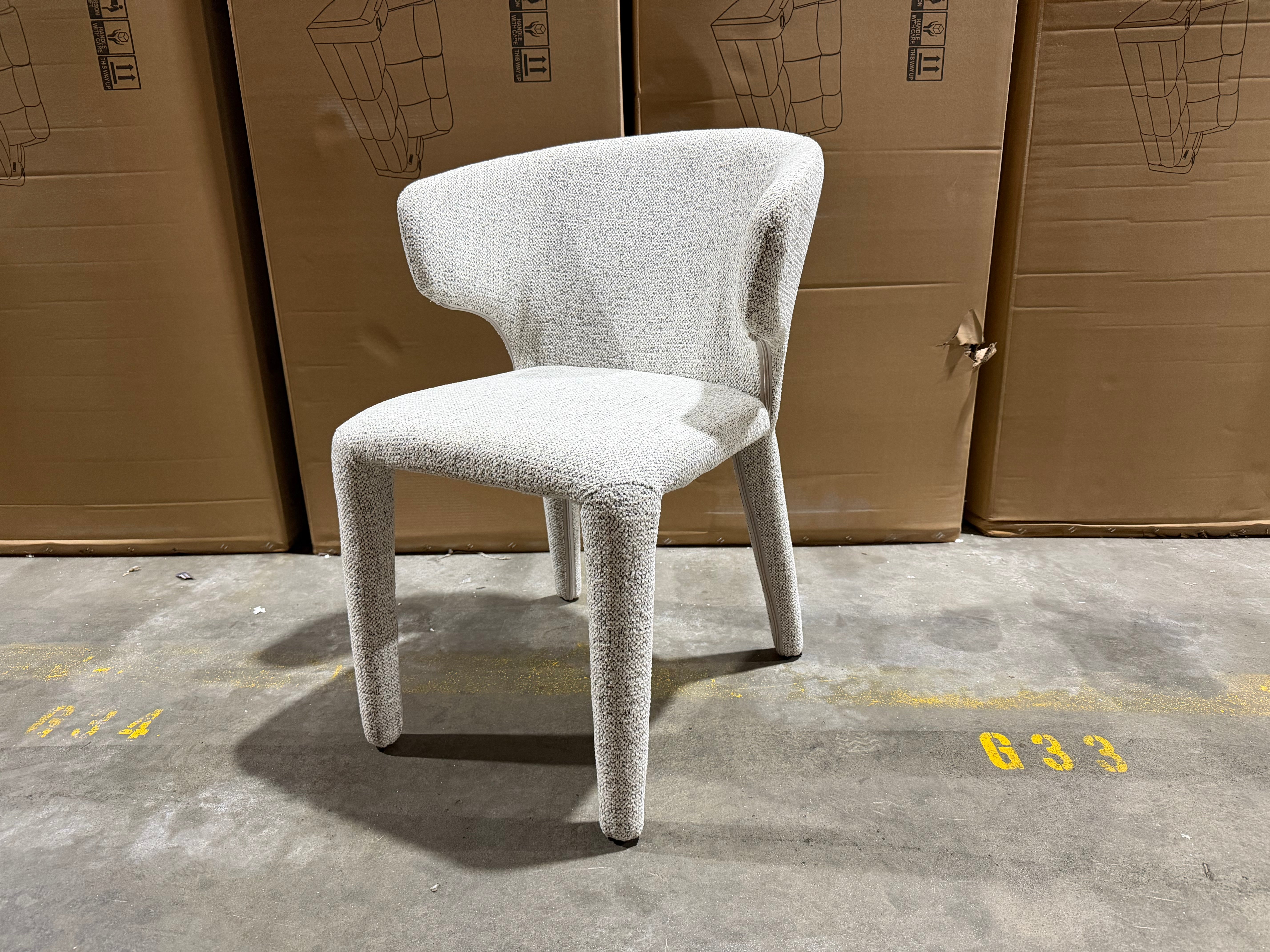 Lorenzo Dining Chair In Salt & Pepper Colour