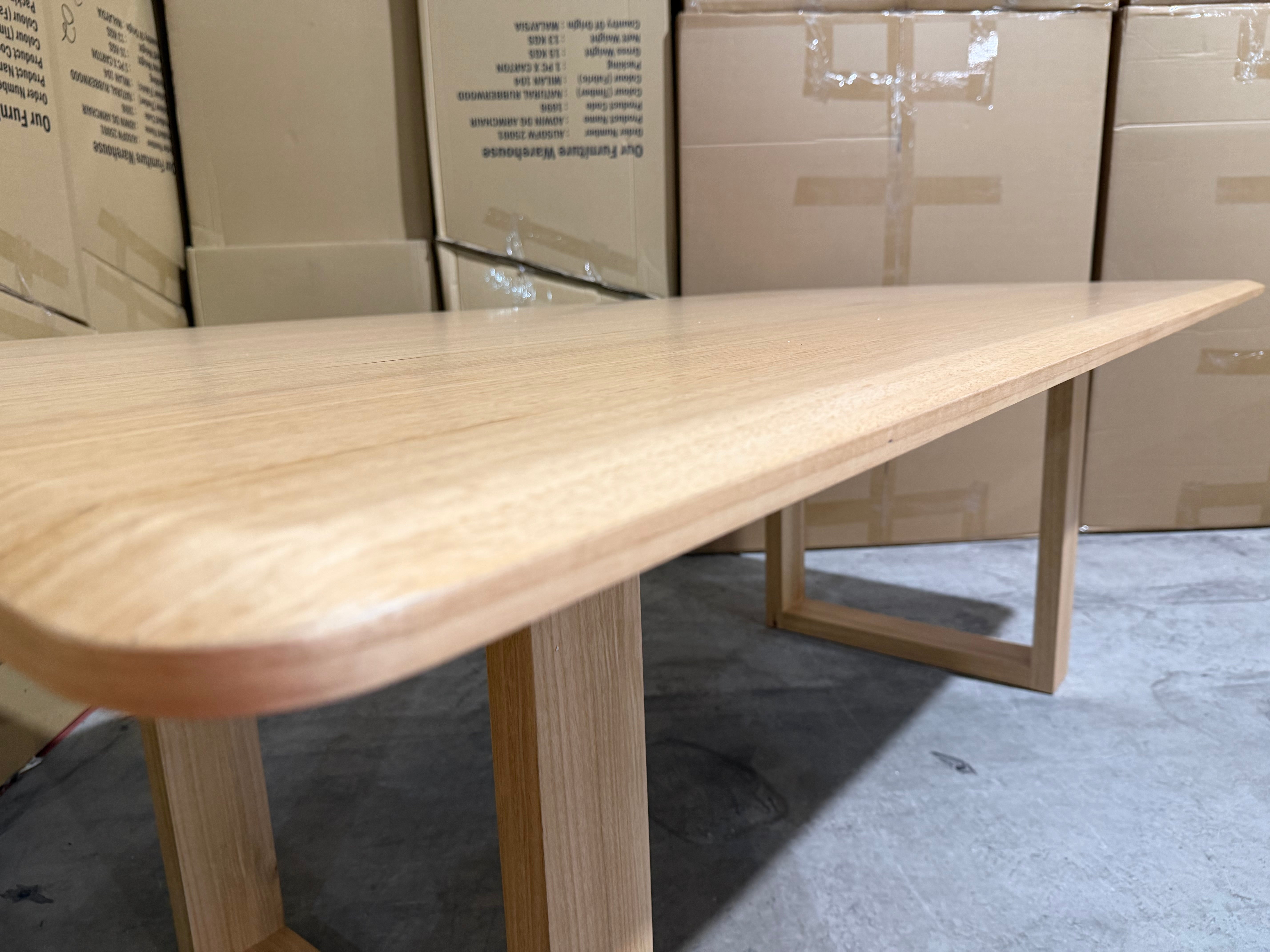 Mitcham 2100 Dining Table in natural Tassie Oak Dining Range