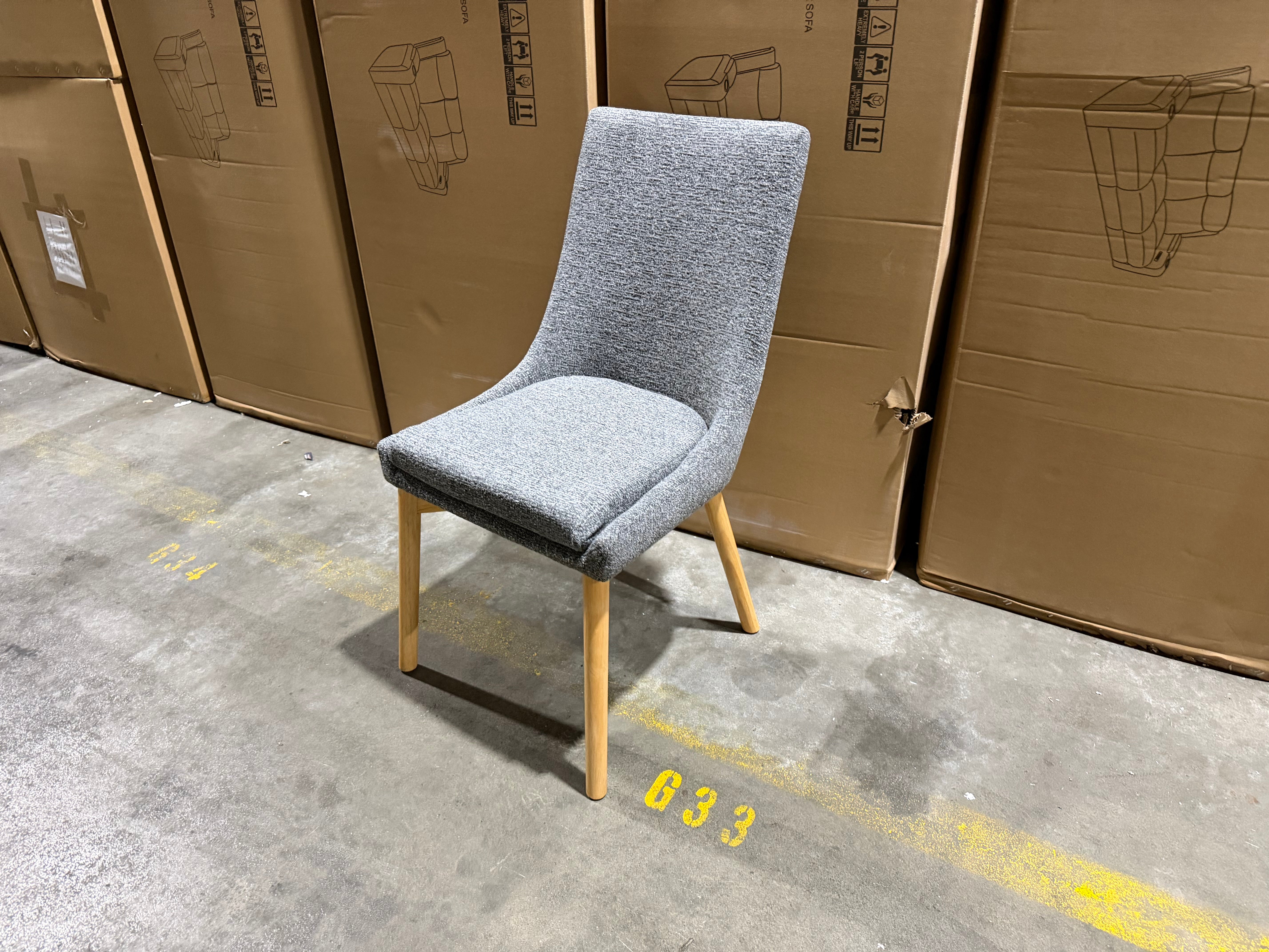 Milano Dining Chair Dark Grey With Oak Colour Leg