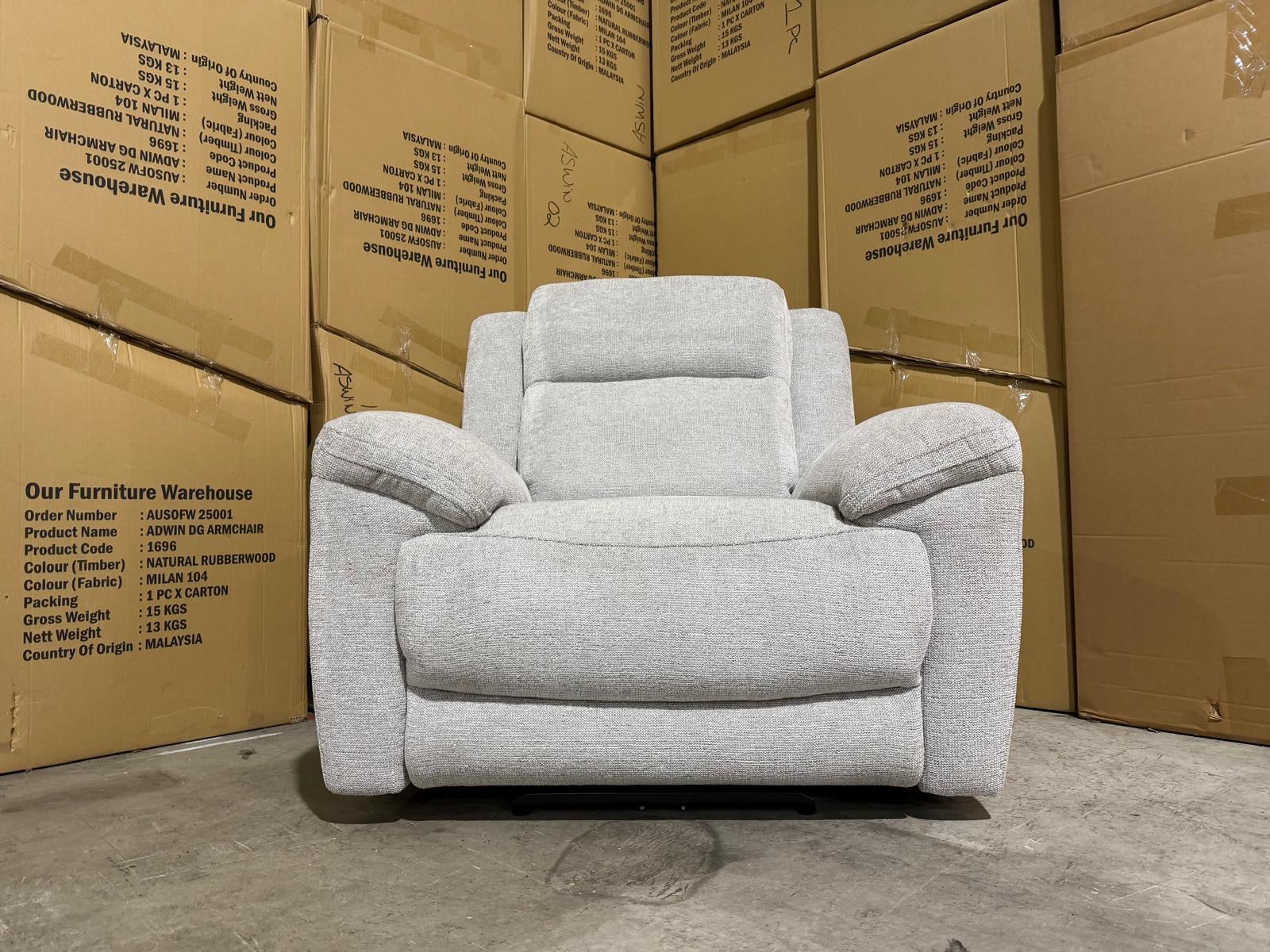 Pilot 3+2+1 Electric Recliners In Fifty Shades Light Grey
