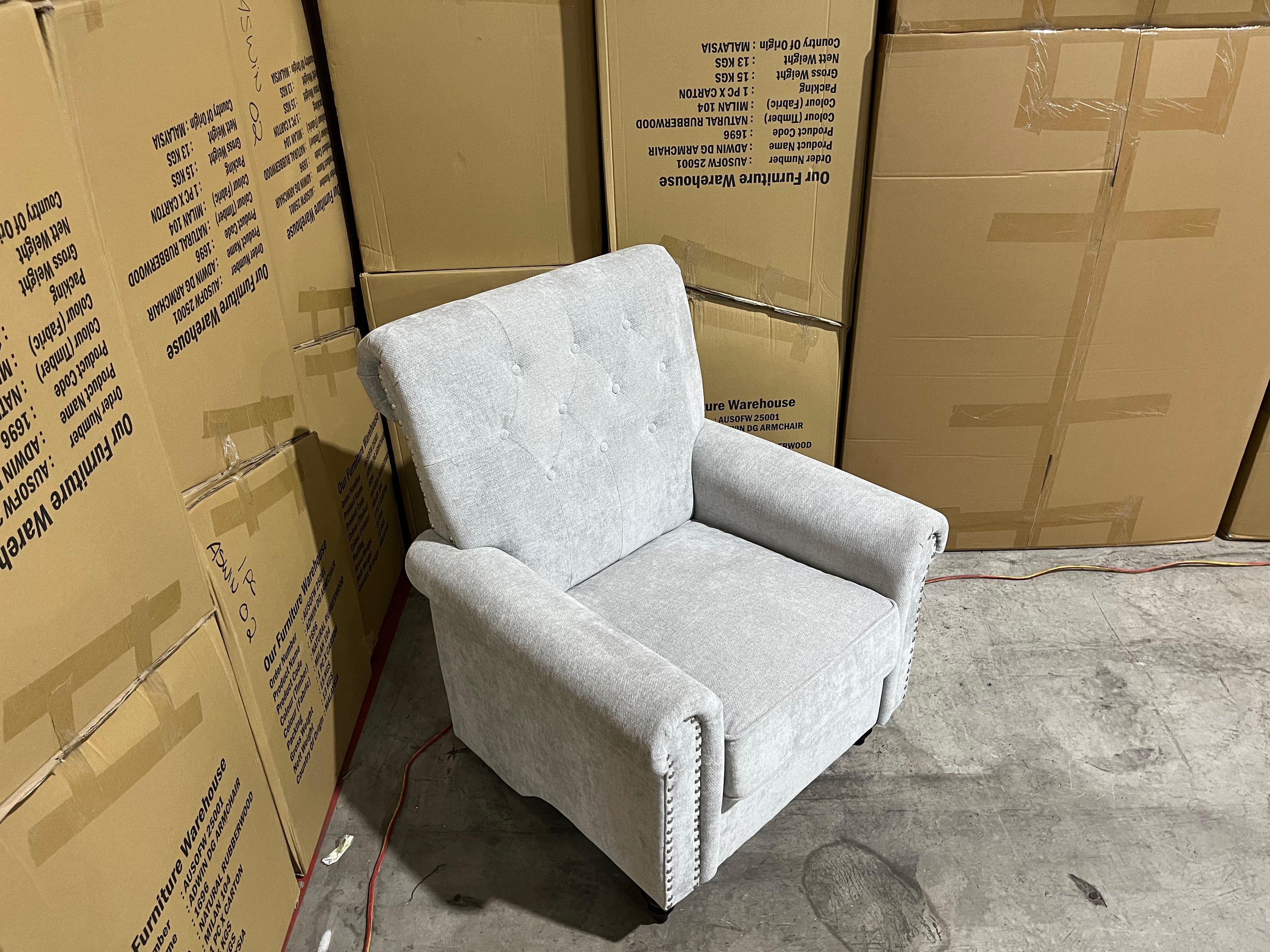 Jester single accent chair in Super glamour fifty shades