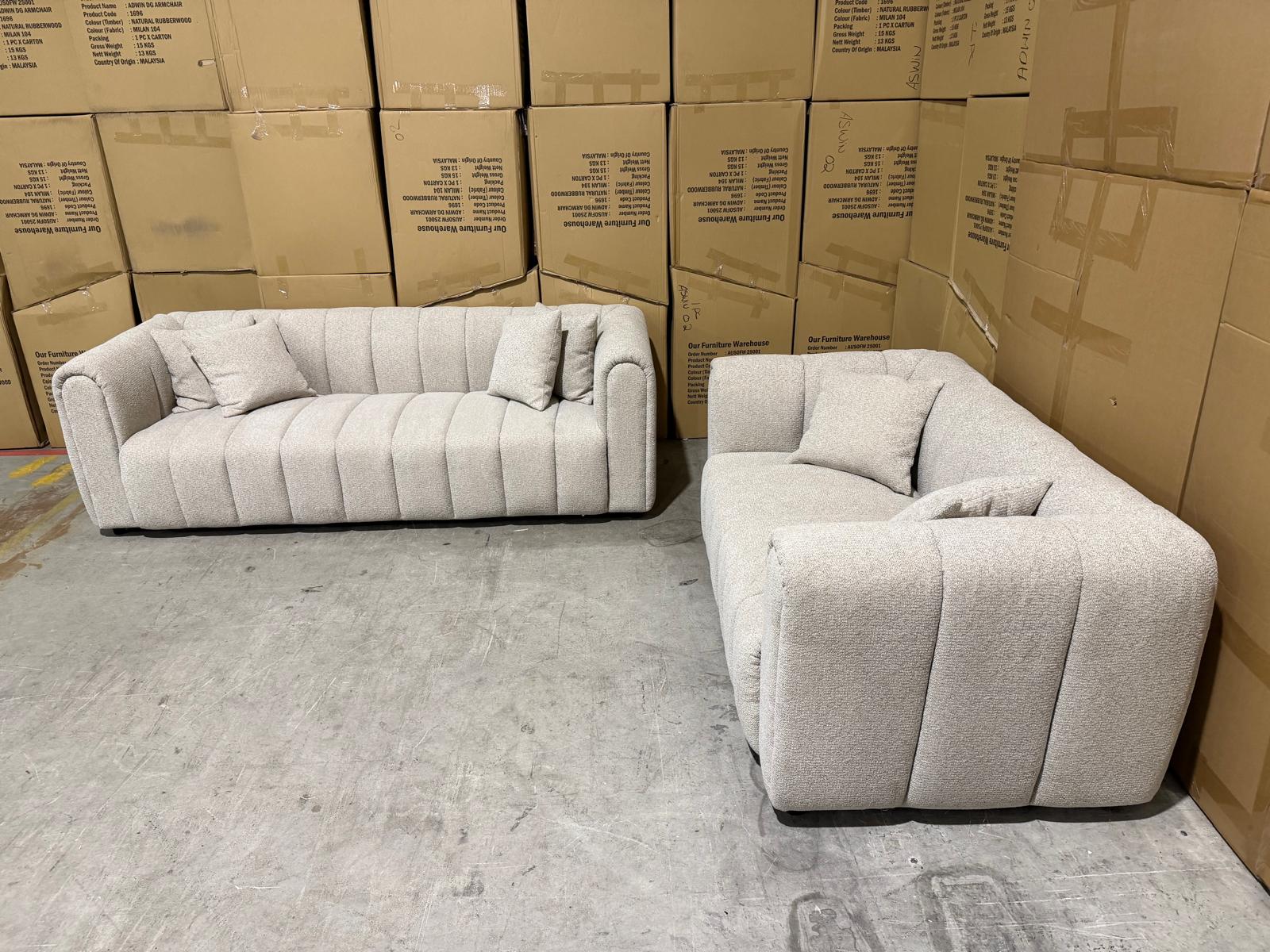 Estella 3+2 Sofa Package In Sandy beach