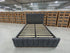 Taya King Size Upholstered Bed With Gas Lift In Share Charcoal