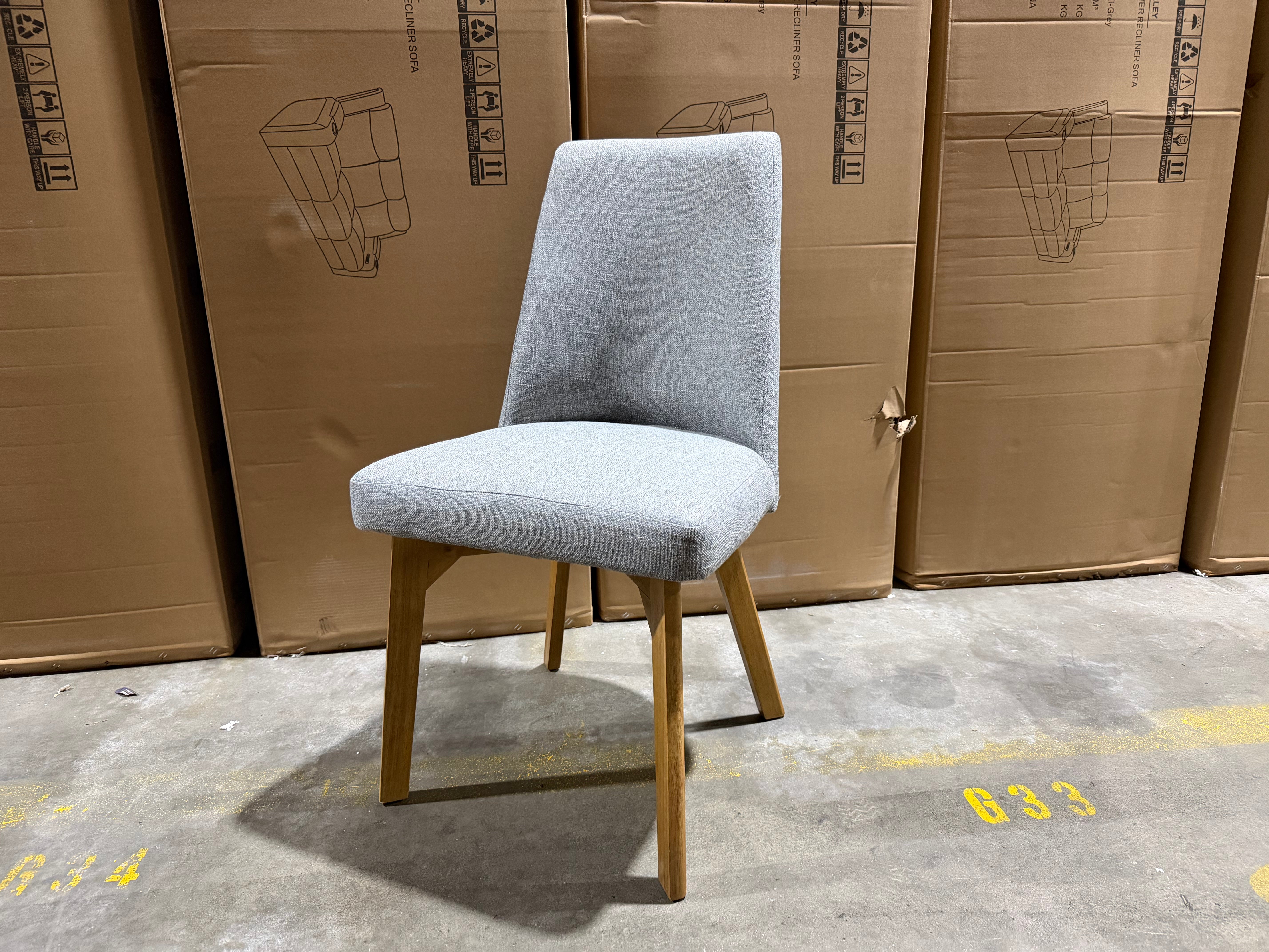 Crystalbrook Dining Chair Mid Grey Fabric