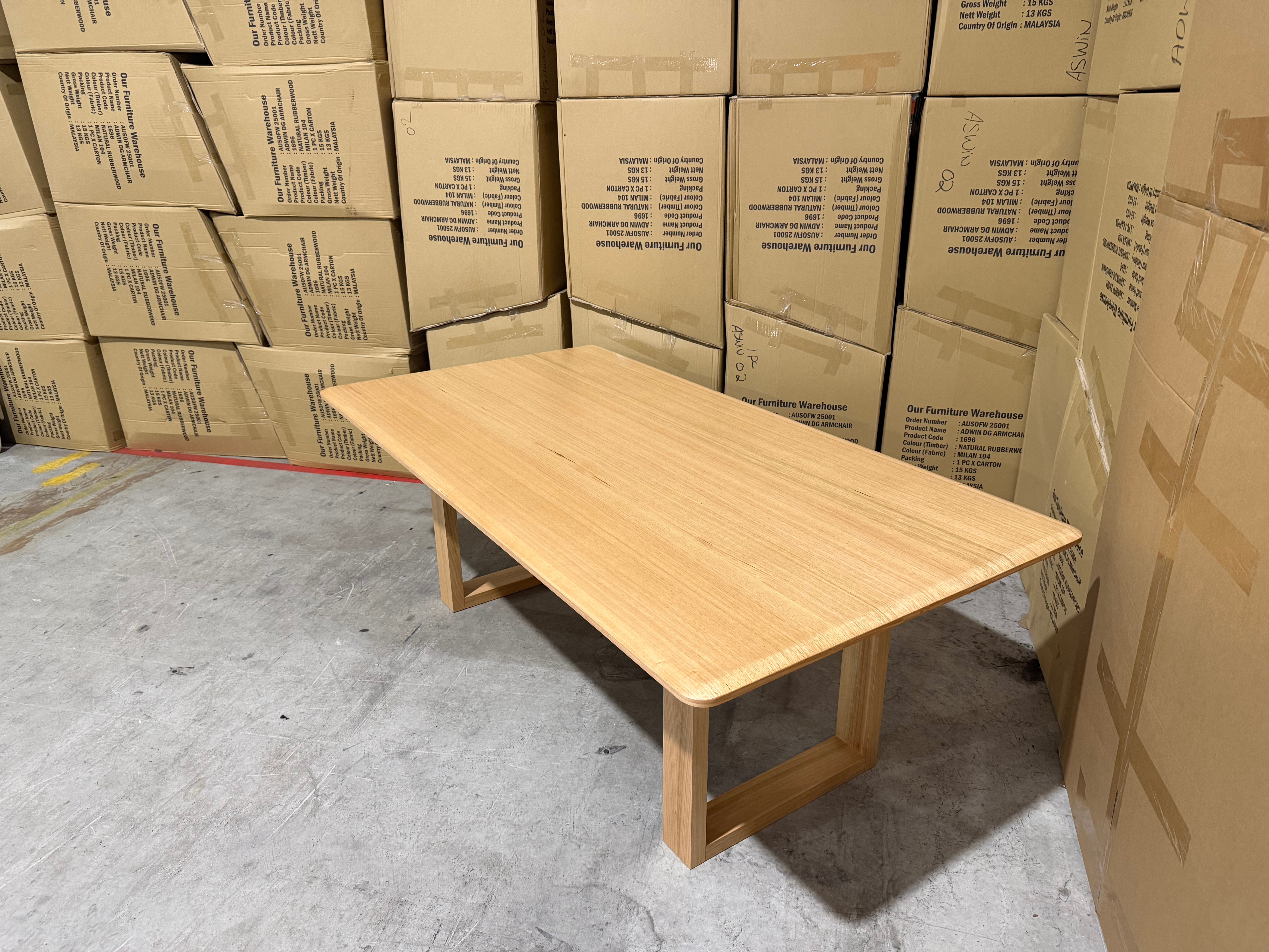 Mitcham 2100 Dining Table in natural Tassie Oak Dining Range