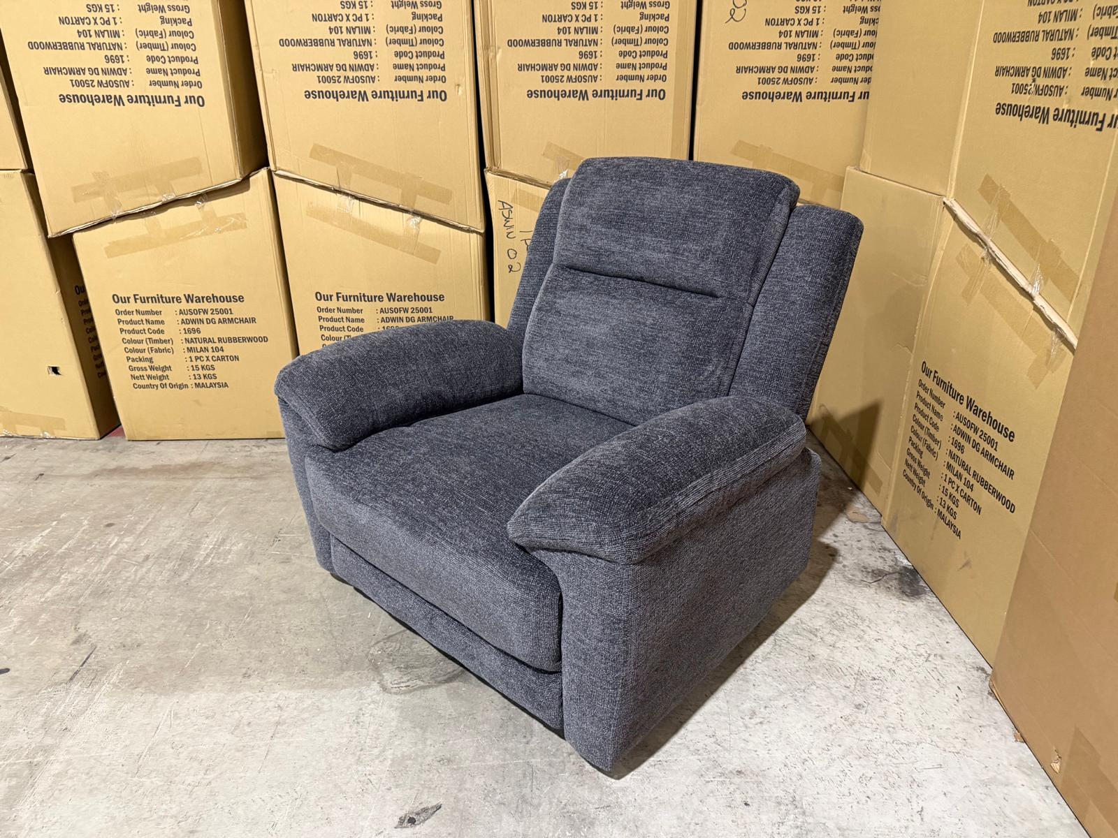 Pilot single Electric Recliners Dark Grey