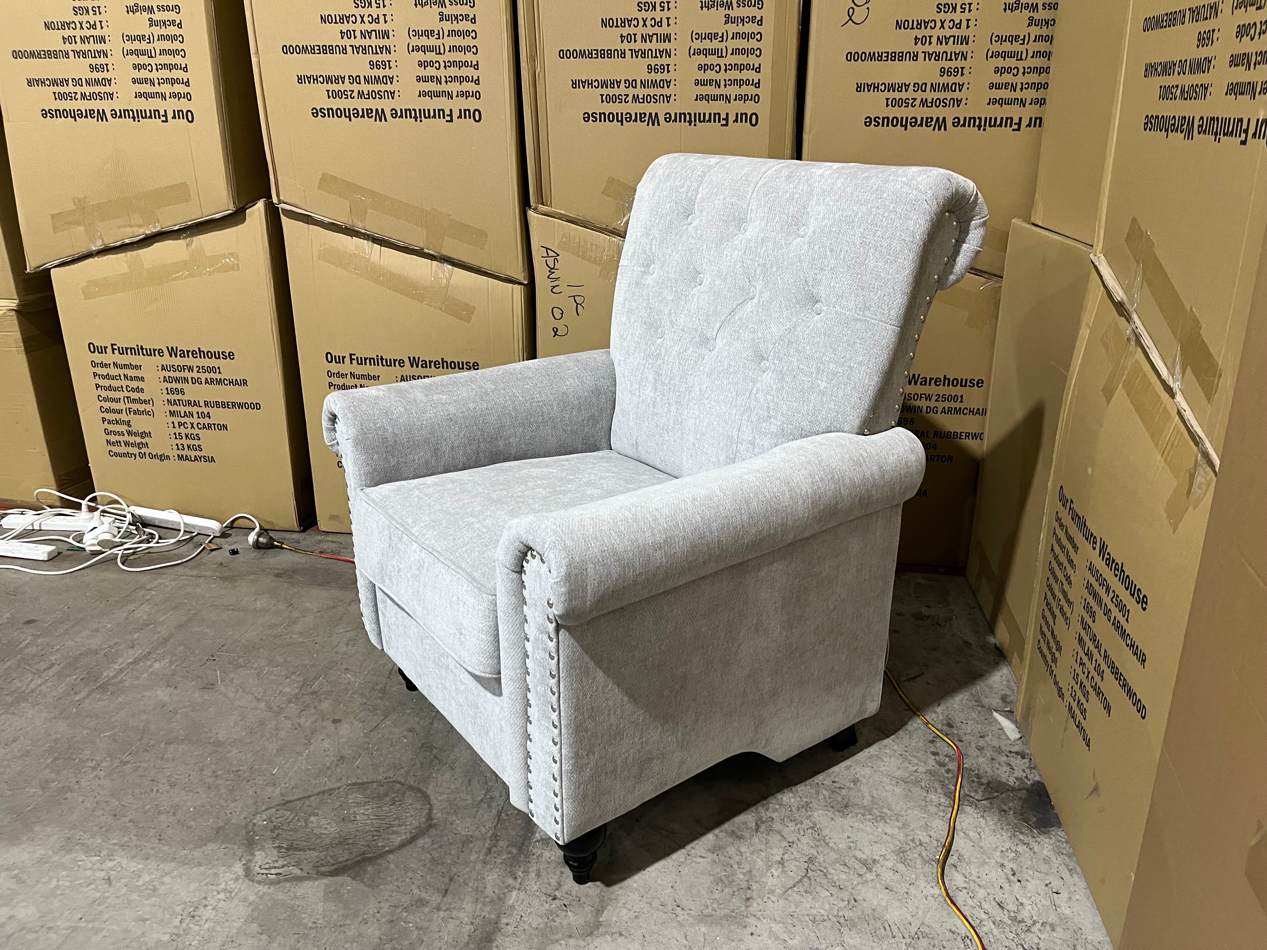Jester single accent chair in Super glamour fifty shades