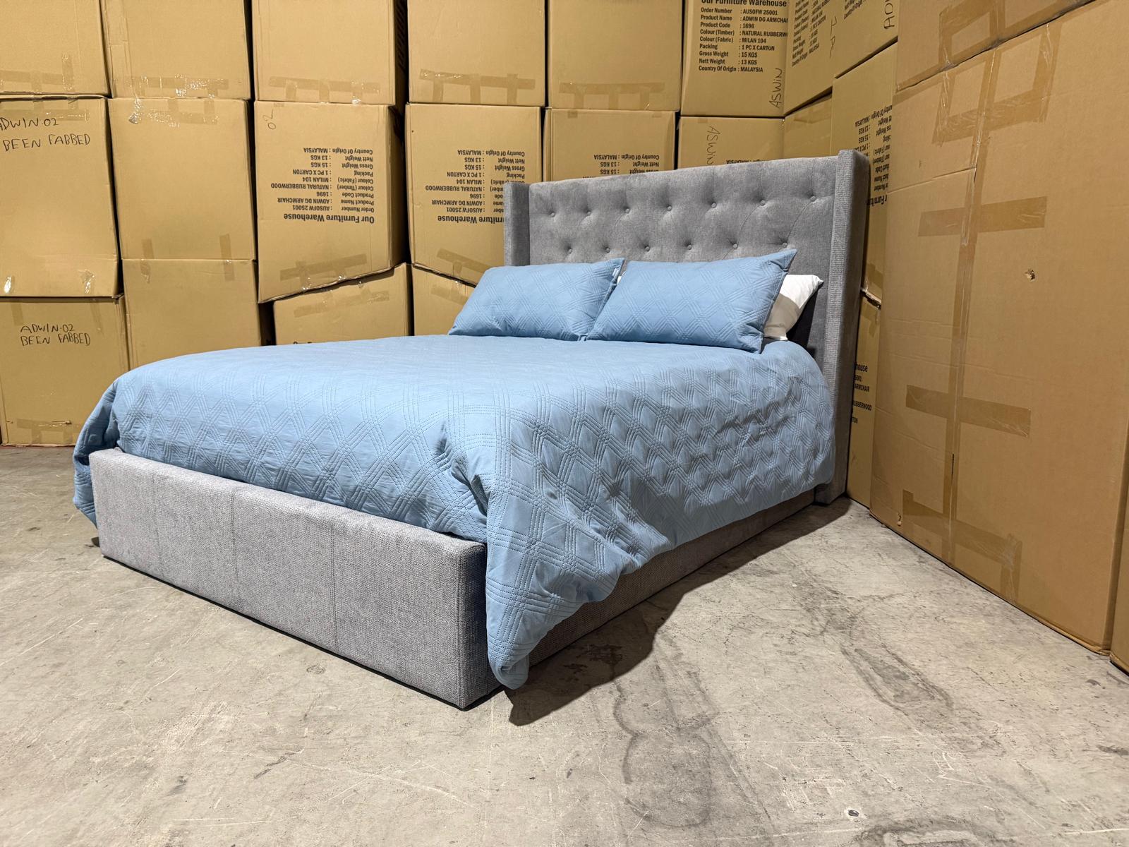 Memphis y-330d double bed in share 454 grey