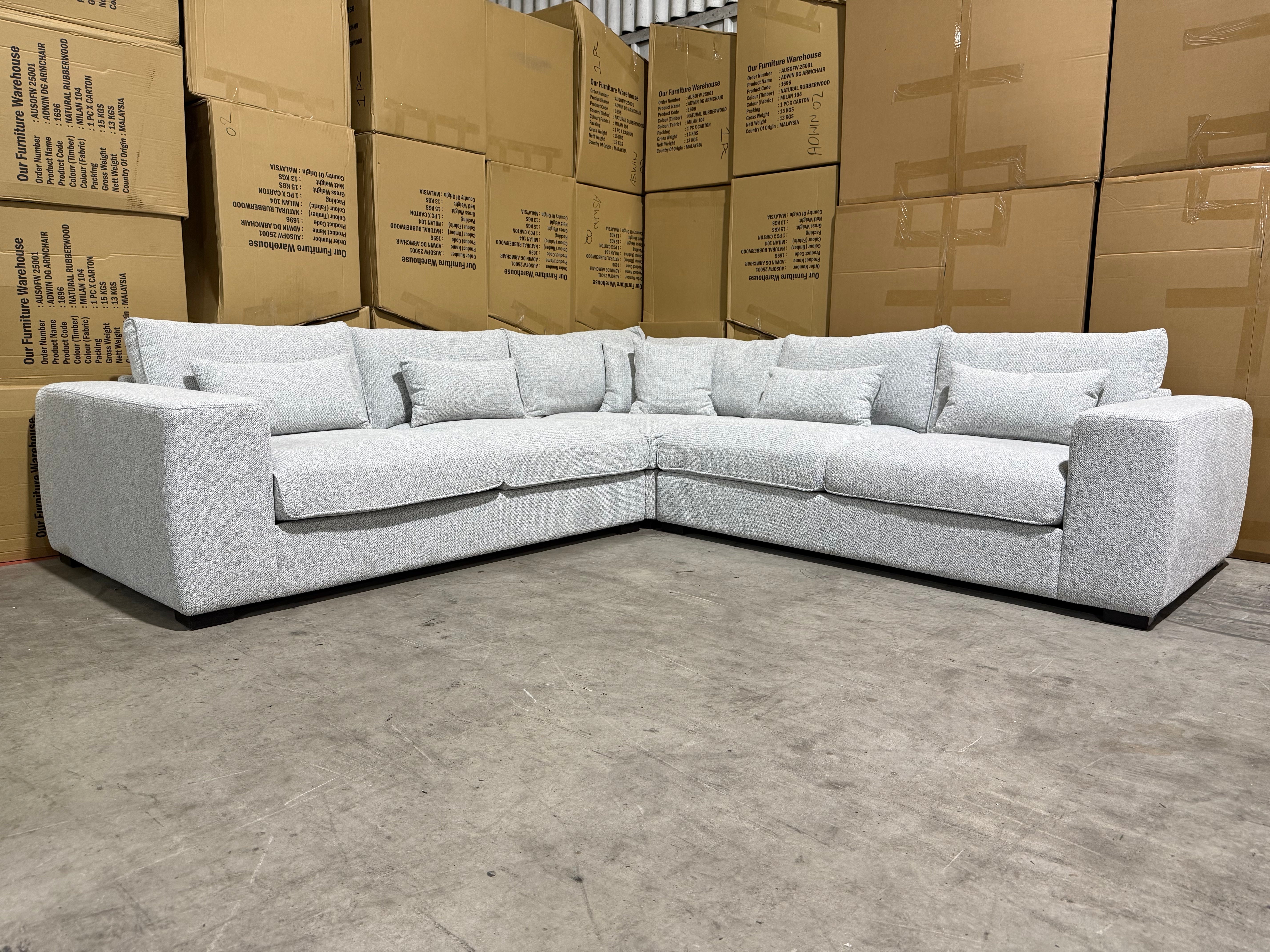 Roslea 3 PCE Corner lounge In Pebble