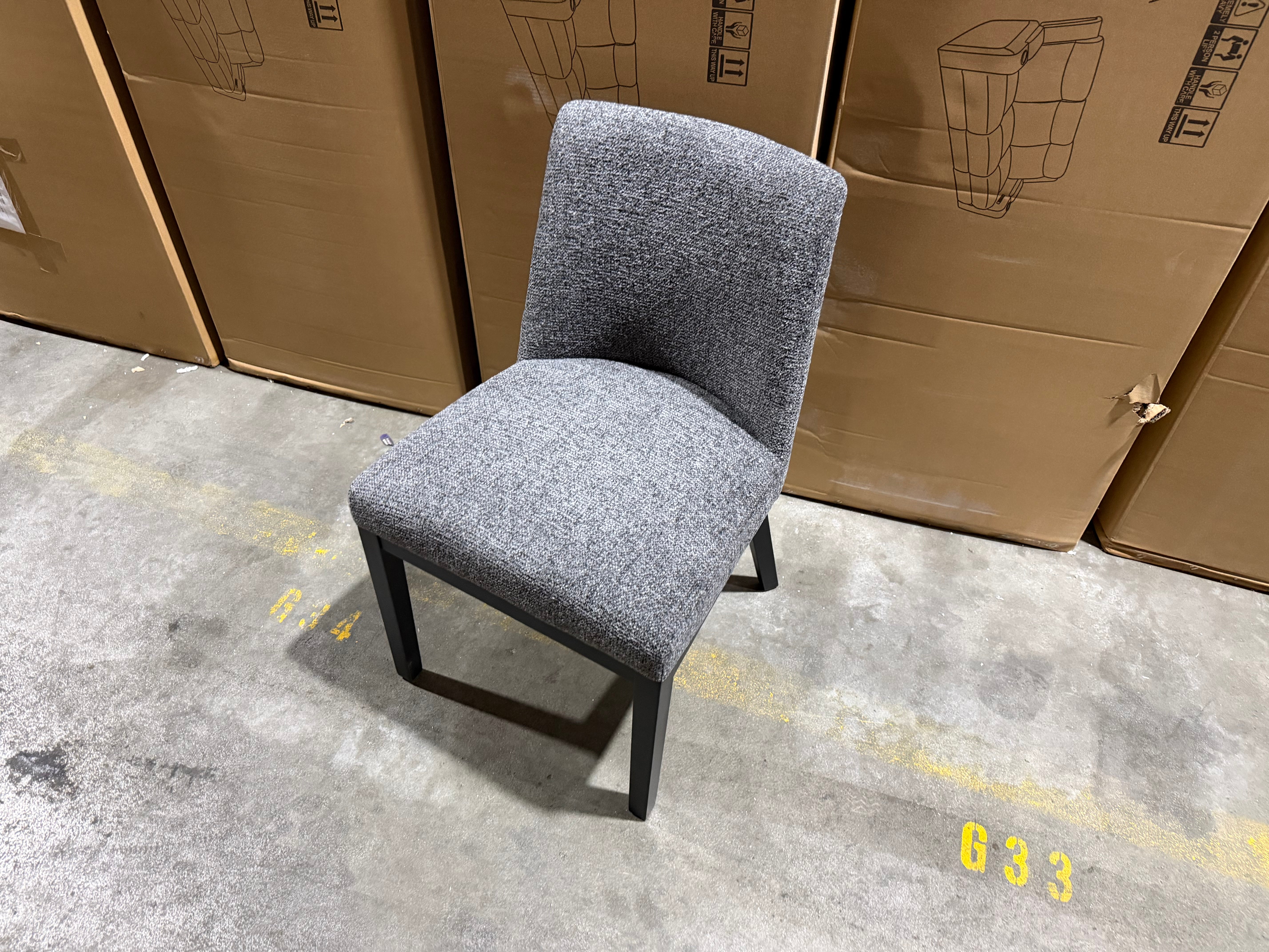 GINKO MK2 Dining Chair With Natural Light Leg Charcoal Fabric