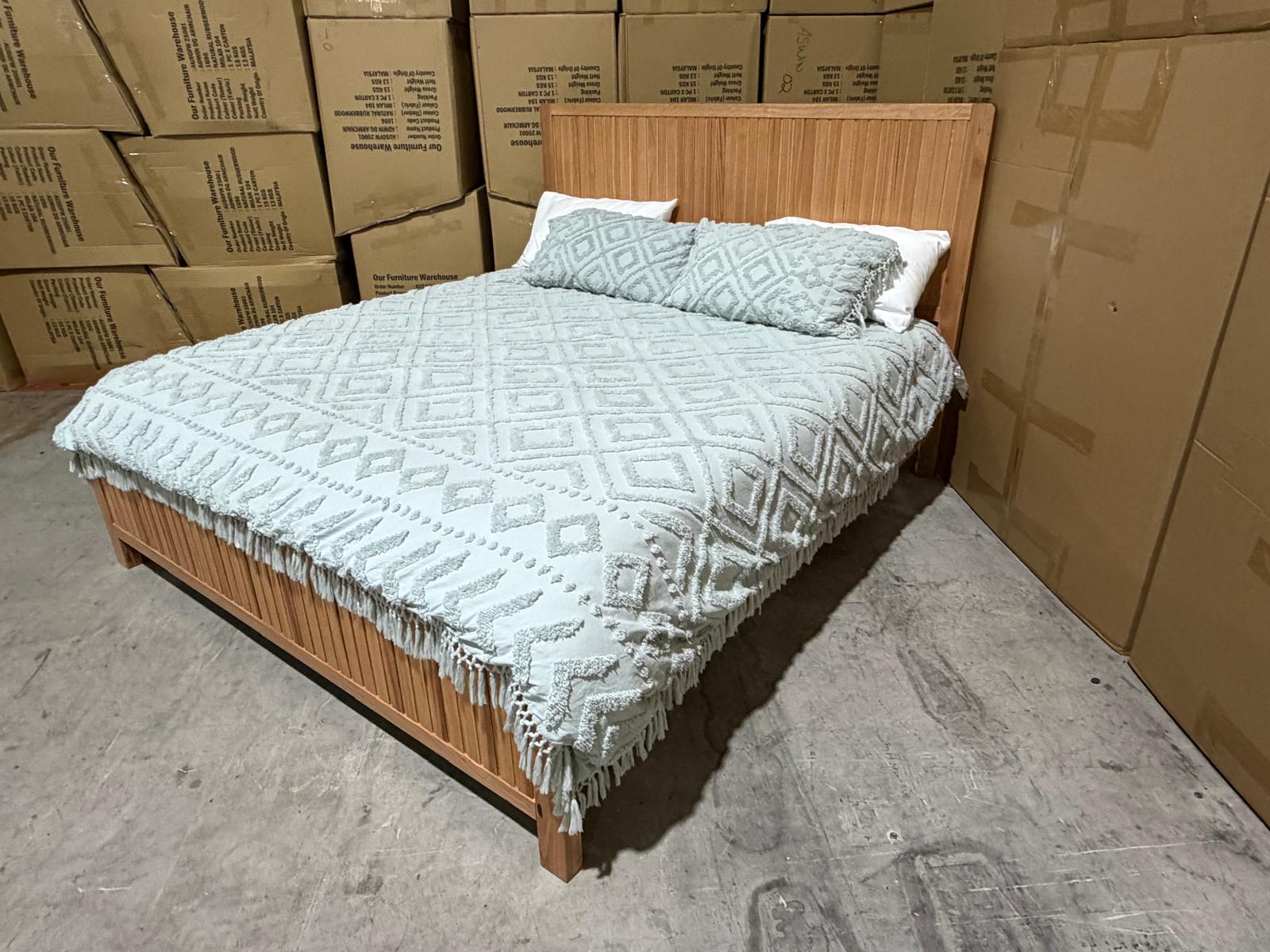 Morocco King size bed in natural Messmate