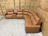 Rogers 6pce Modular Lounge Dual Motor Electric Recliners (Tan)