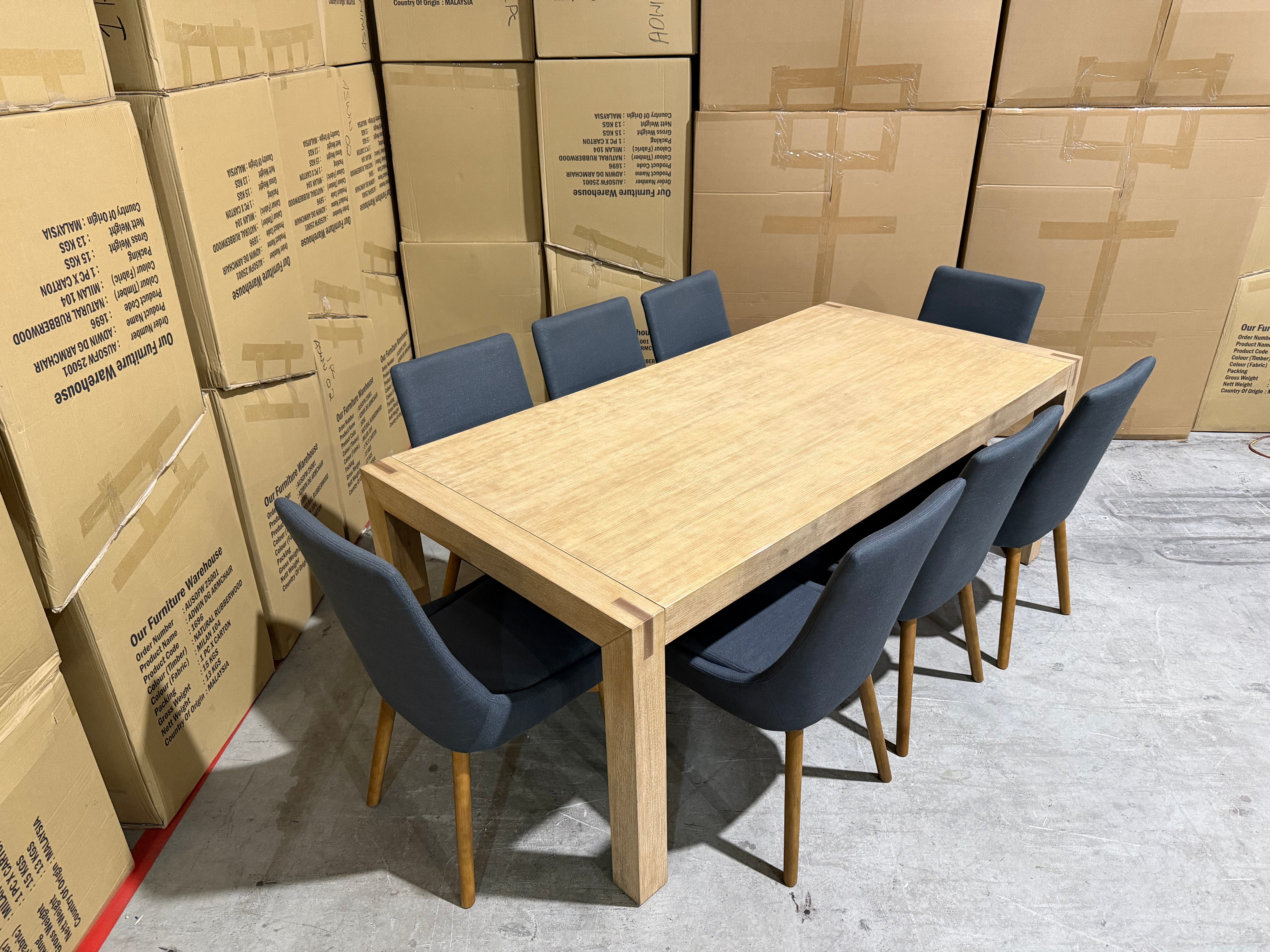 Crystalbrook 9 Piece Package with Crystalbrook Dining Chairs