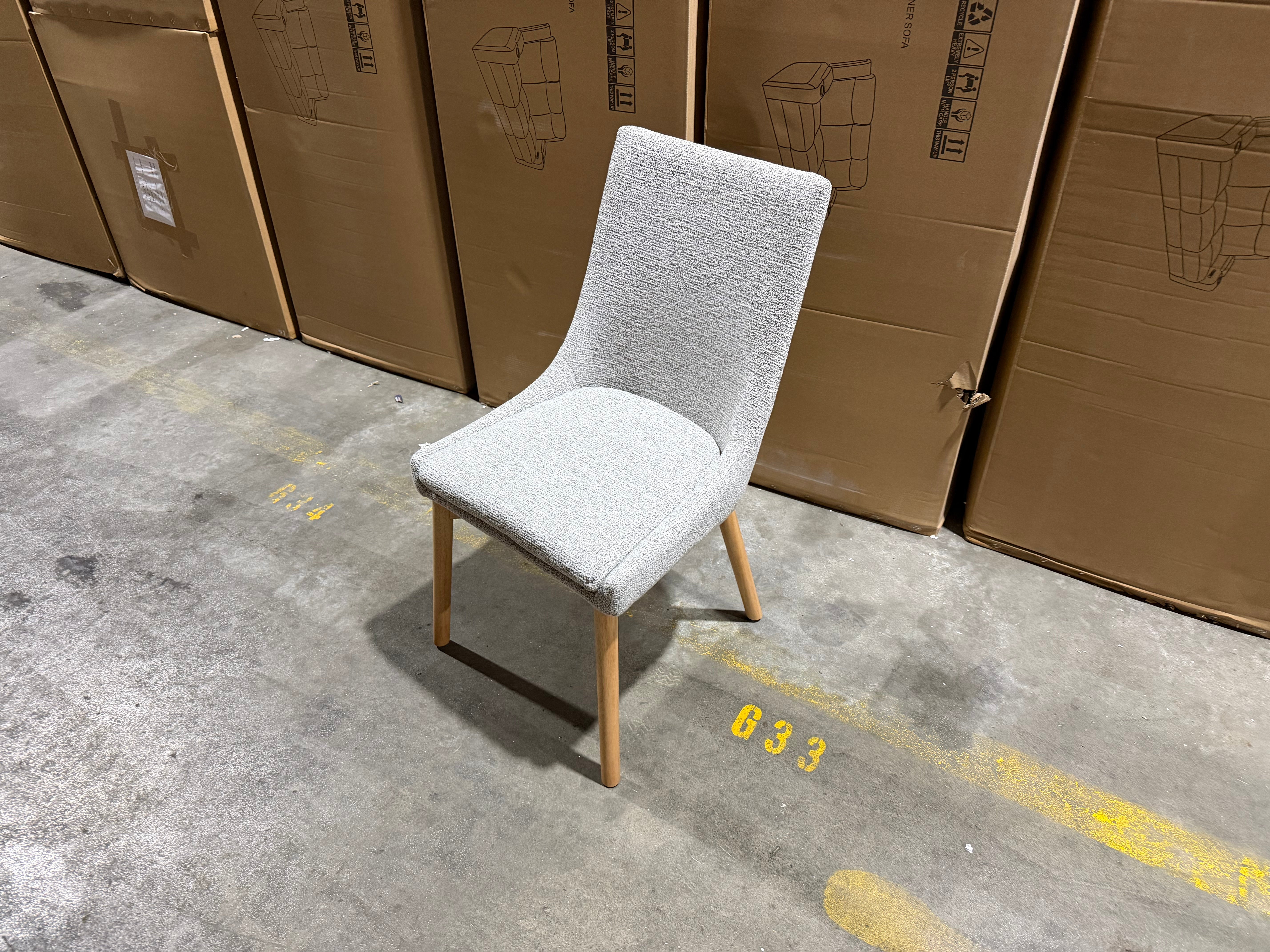Milano Dining Chair Light Grey With Oak Colour Leg