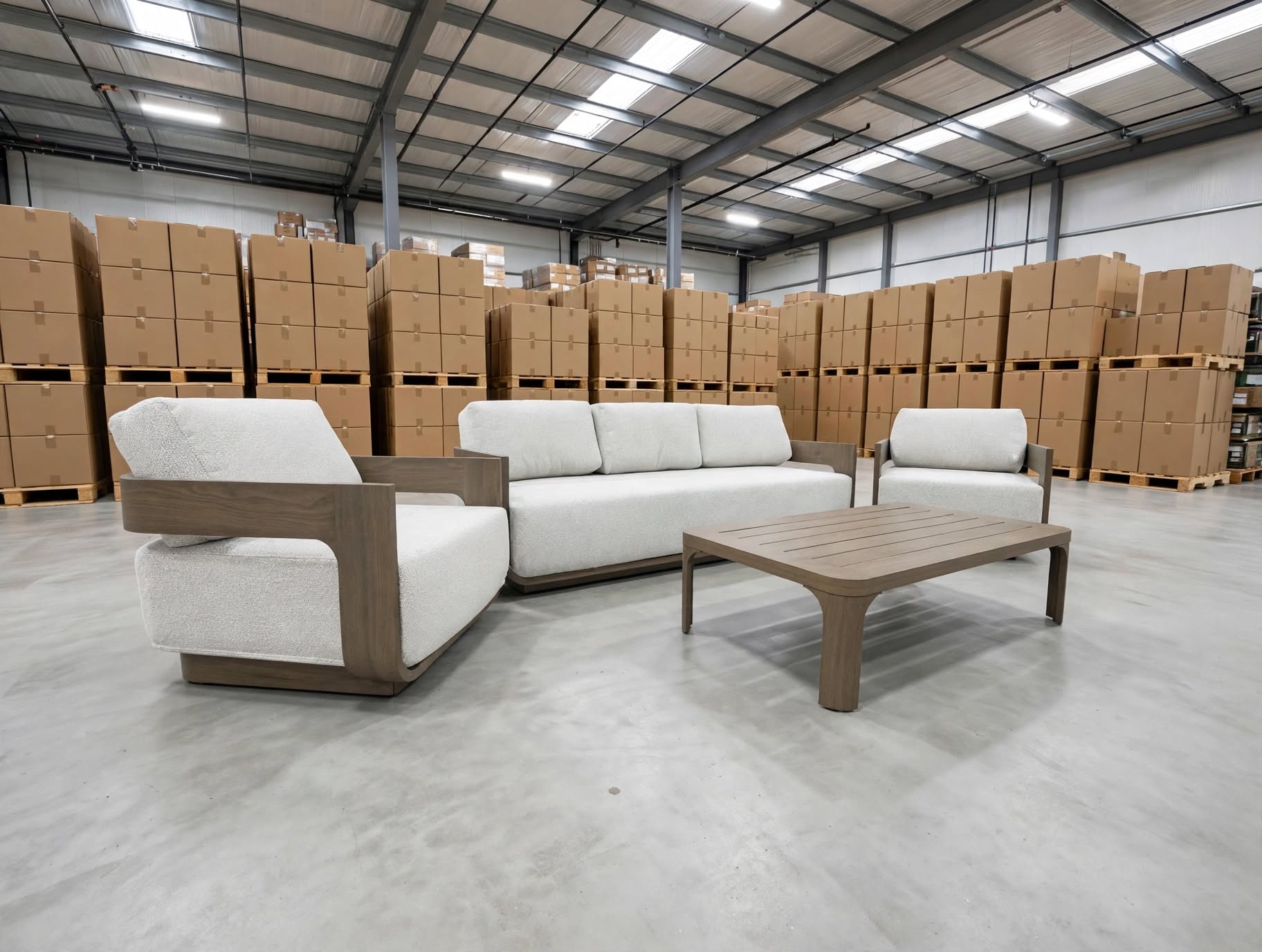 Trinidad 4pce Outdoor Lounge 3 seat 2x Chairs & Coffee Table