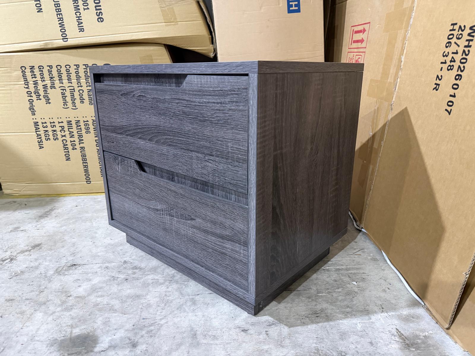 Vienna bed side chest in grey