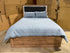 Manly Frank King size bed with gas lift storage and LED lights in ric walnut