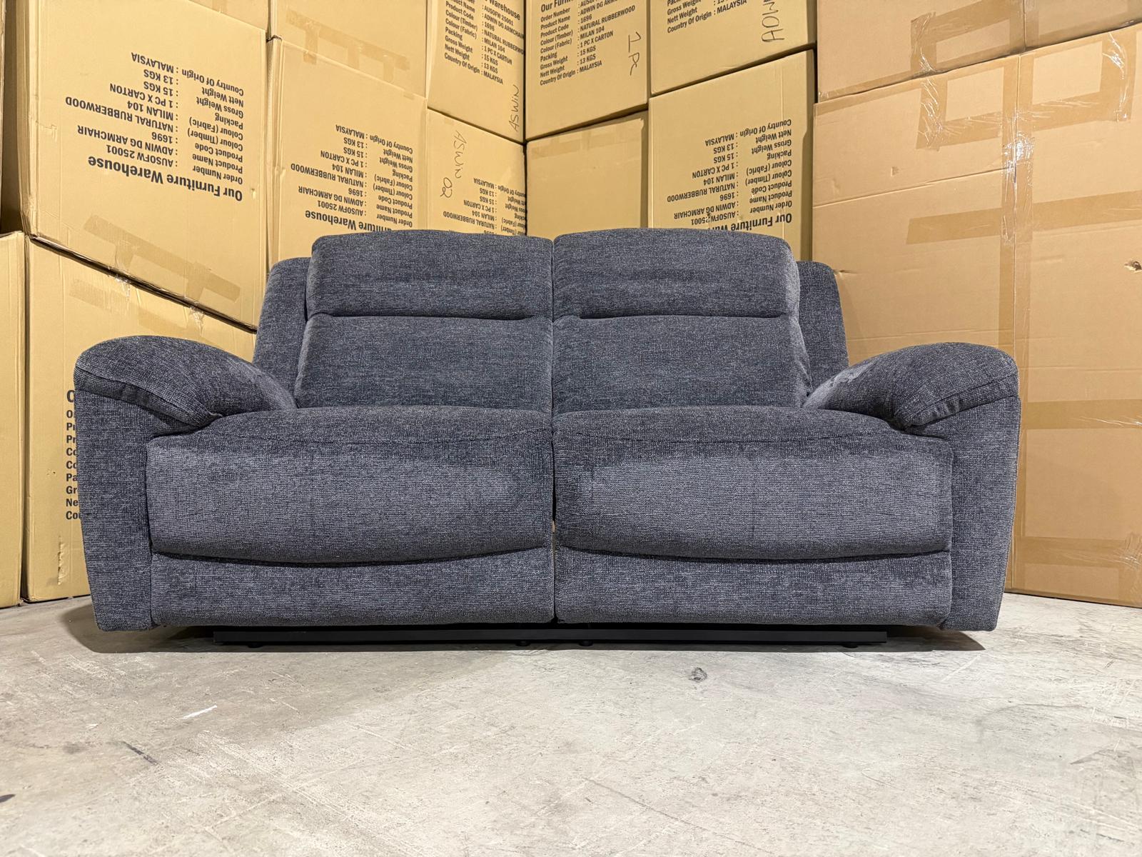 Pilot 2 Seater With Manual Recliners Dark Grey