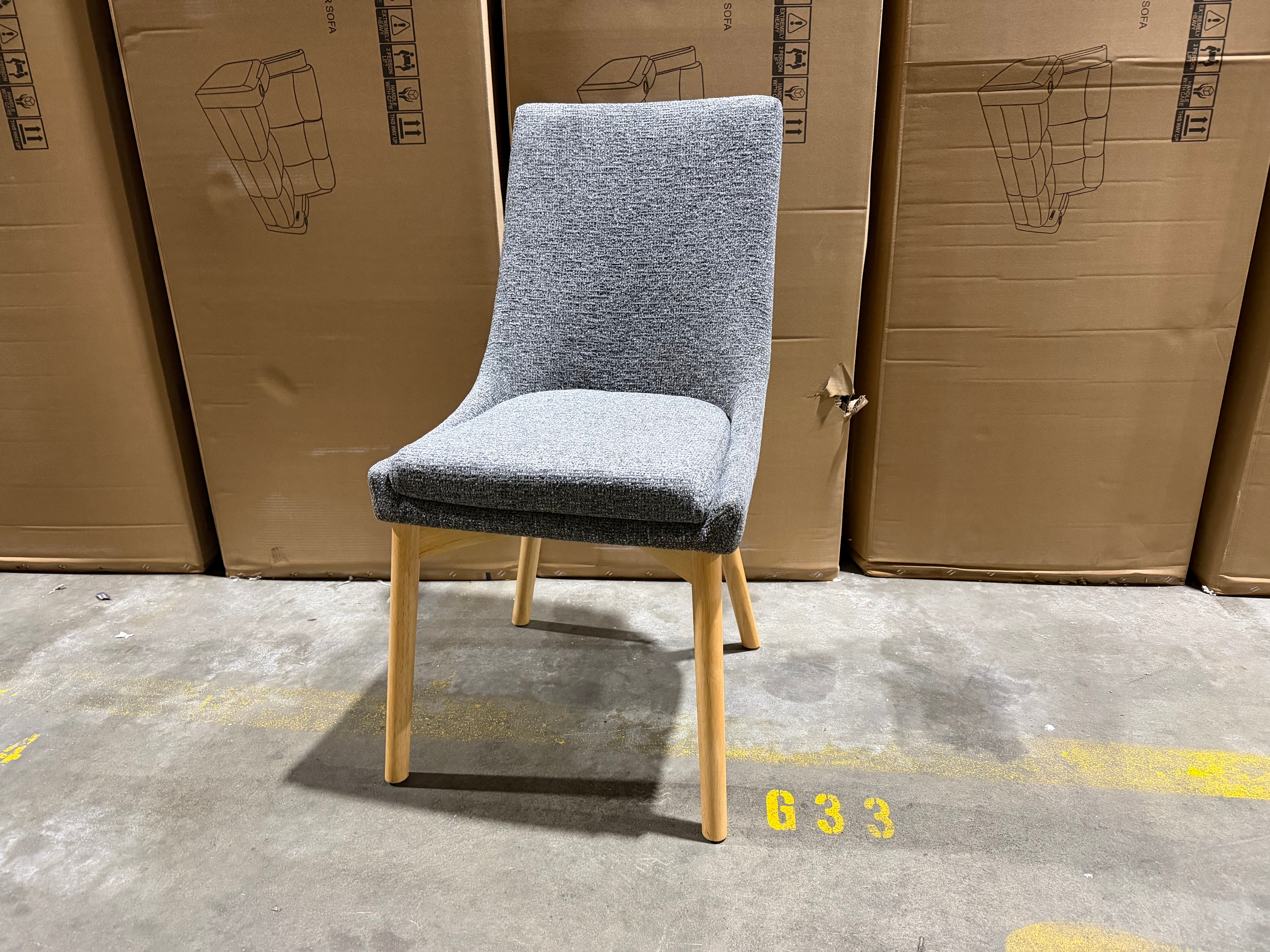 Milano Dining Chair Dark Grey With Oak Colour Leg