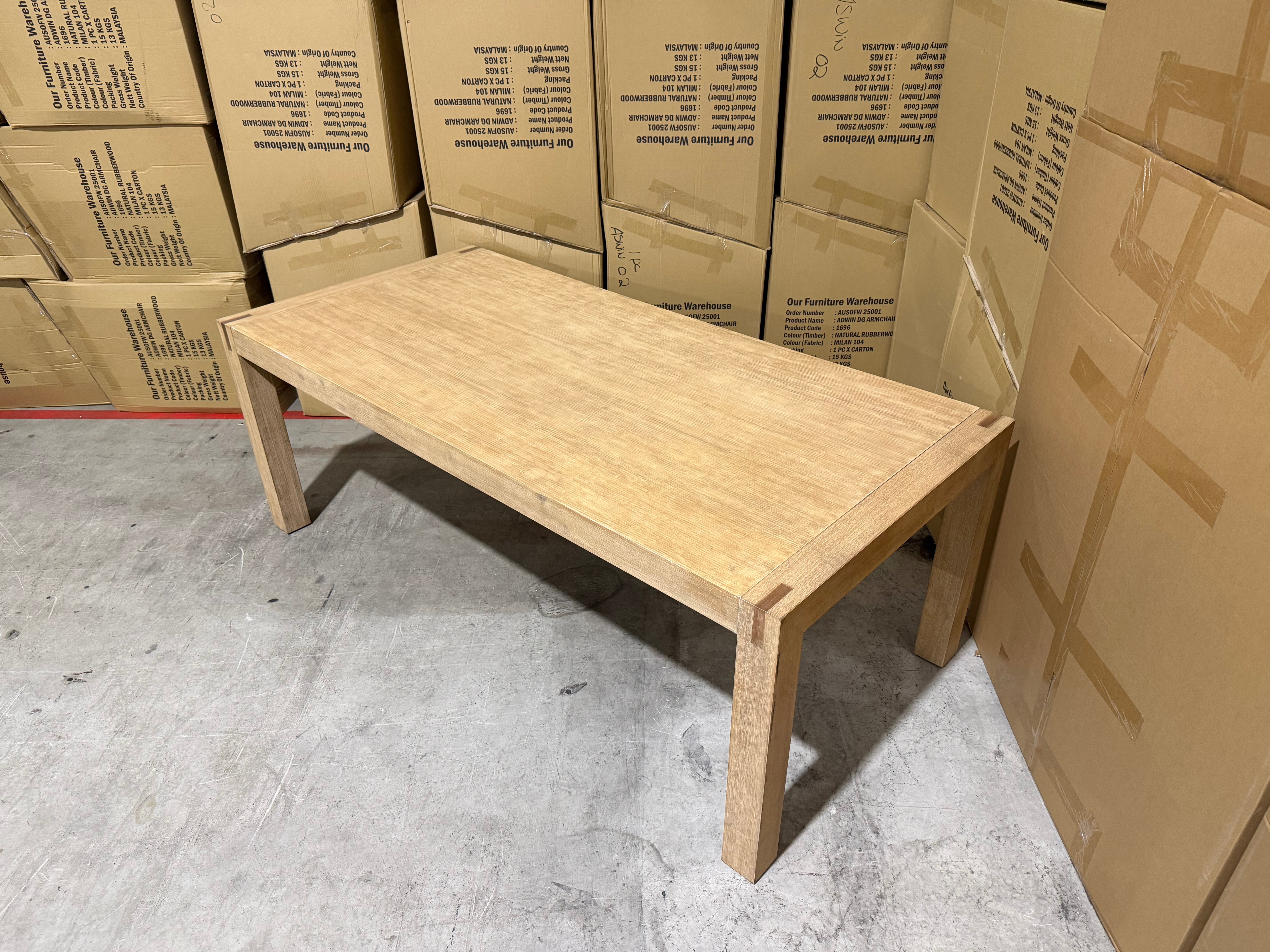 Crystal brook 2100 dining table acacia timber