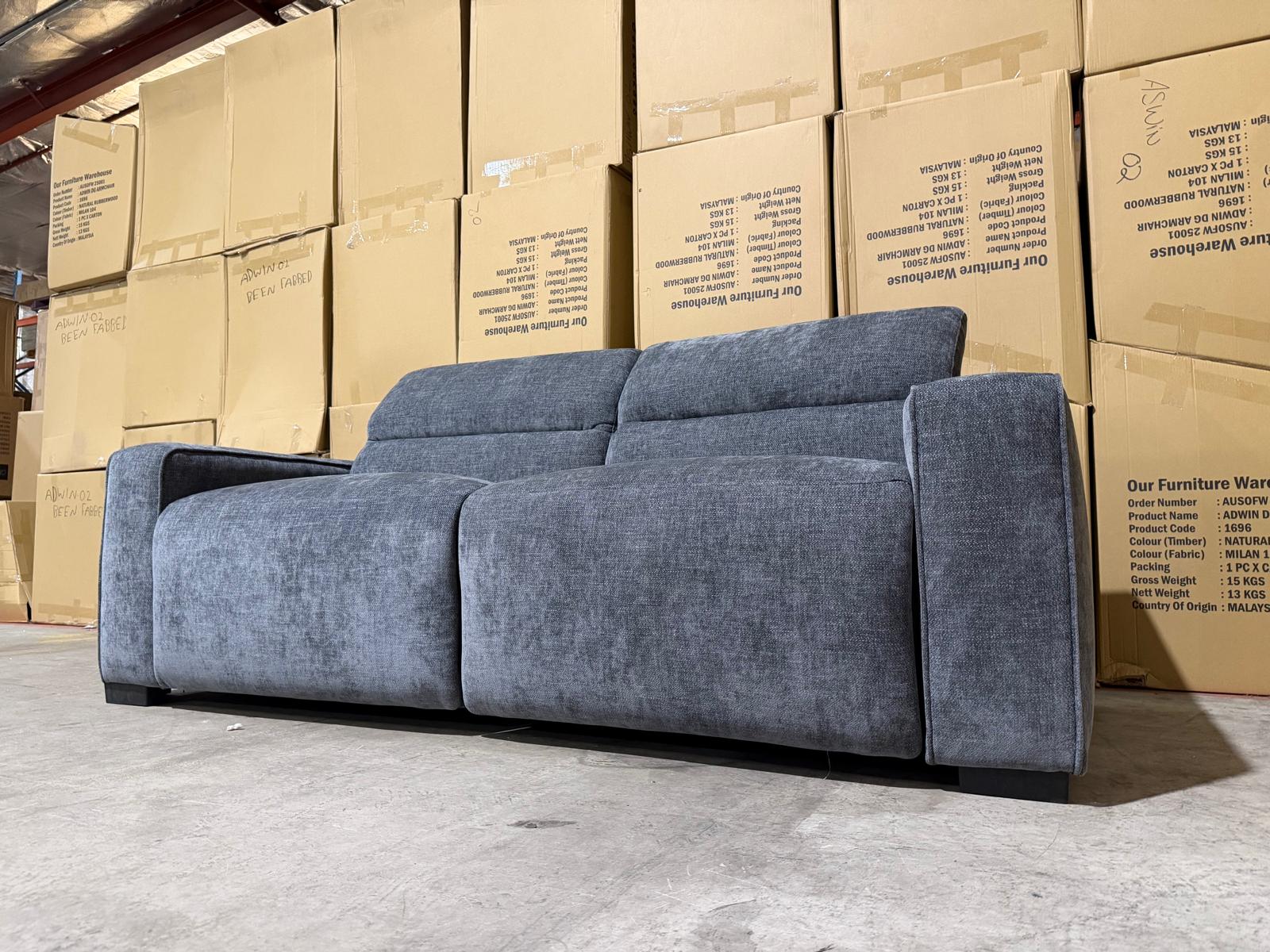 Watford 2 seater with electric Recliners Licorice