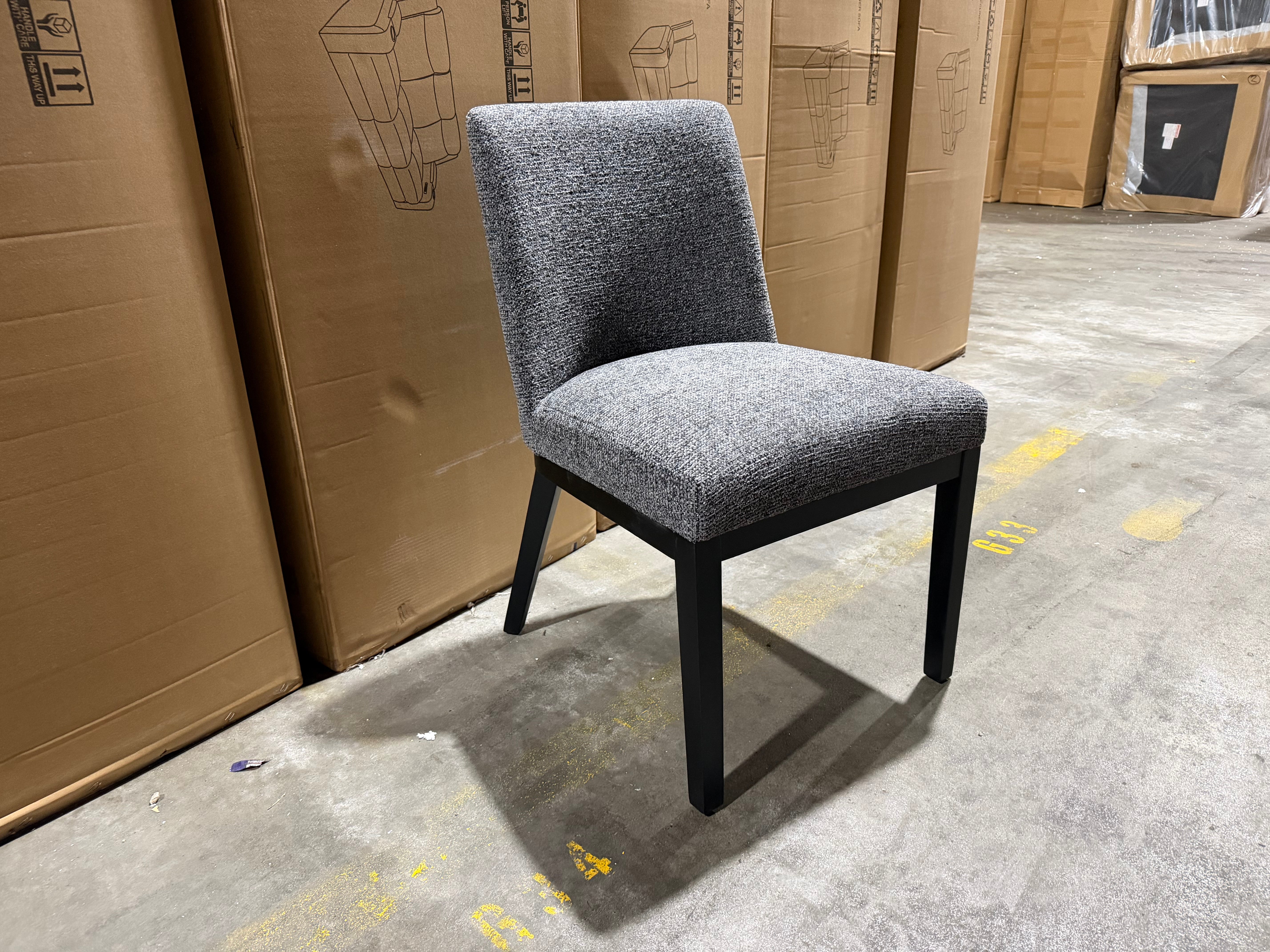 GINKO MK2 Dining Chair With Natural Light Leg Charcoal Fabric